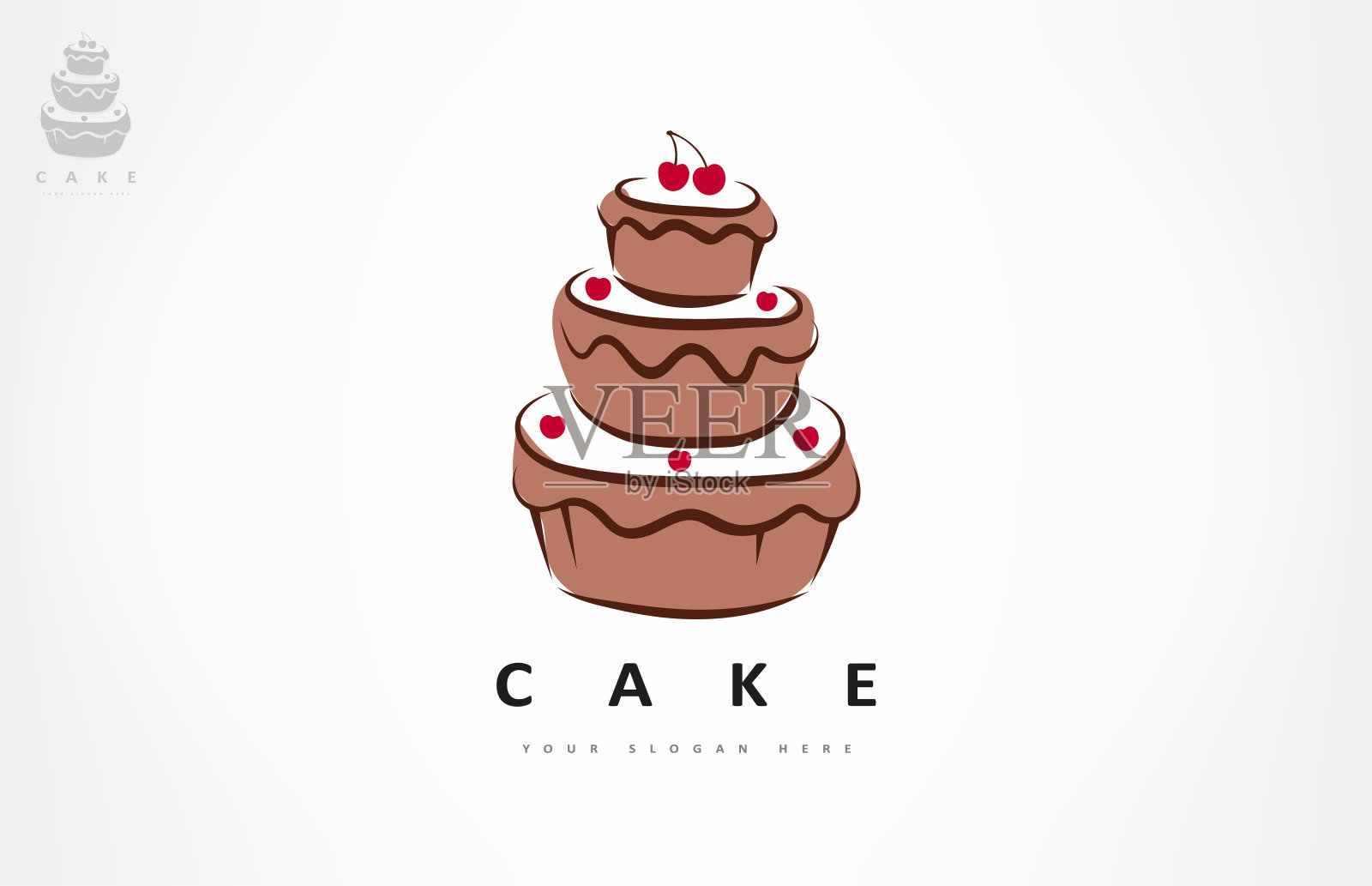 樱桃矢量设计蛋糕插画图片素材