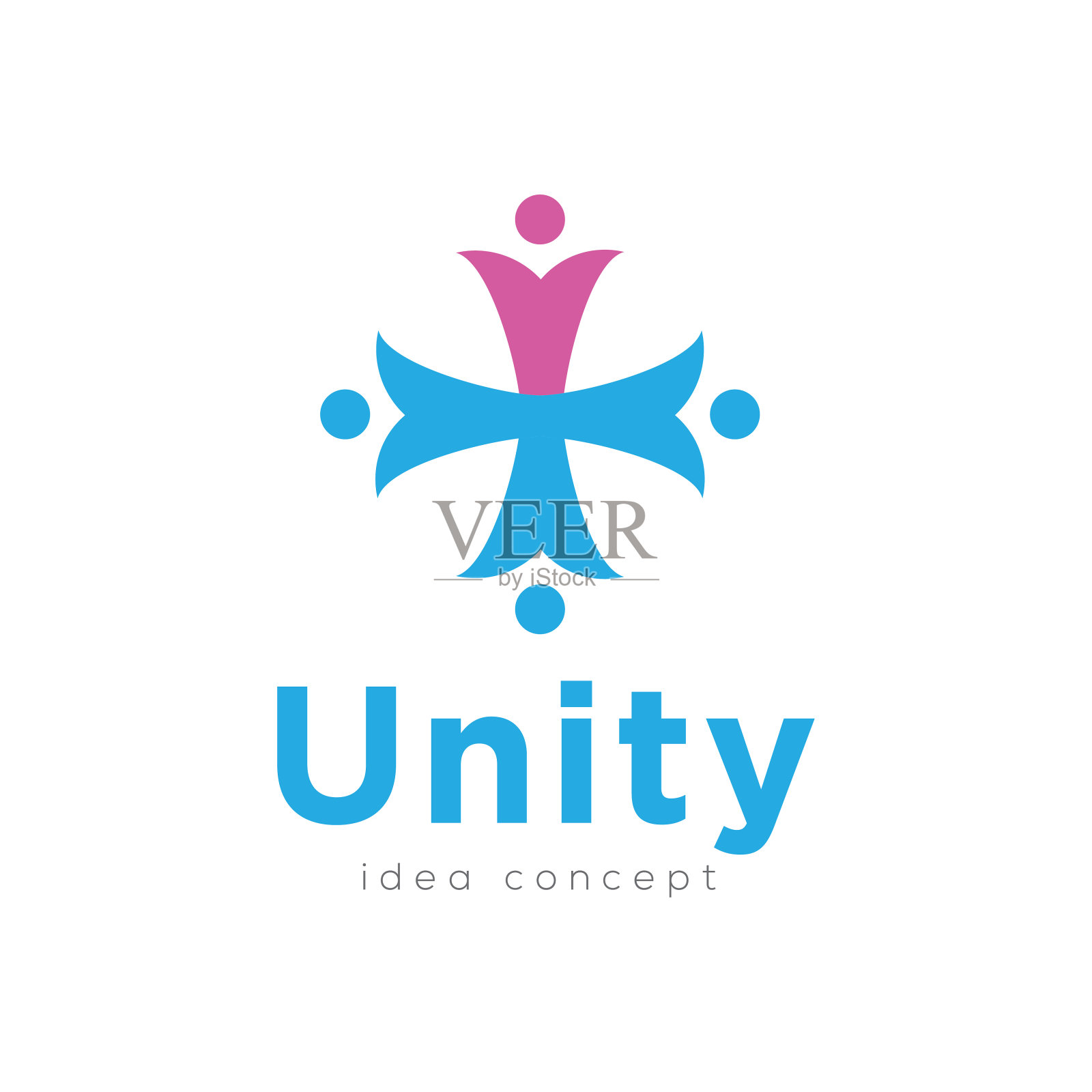 社区人民标志设计向量插画图片素材