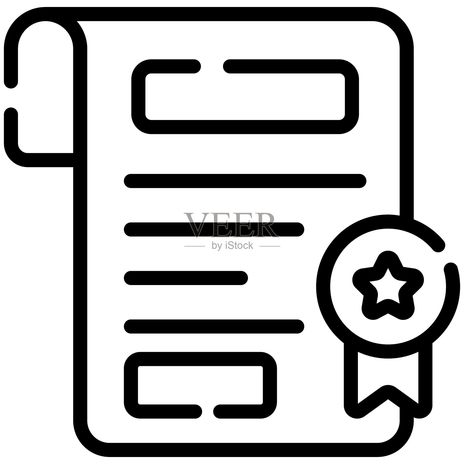 文凭，学位线图标矢量设计美国独立日图标。插画图片素材