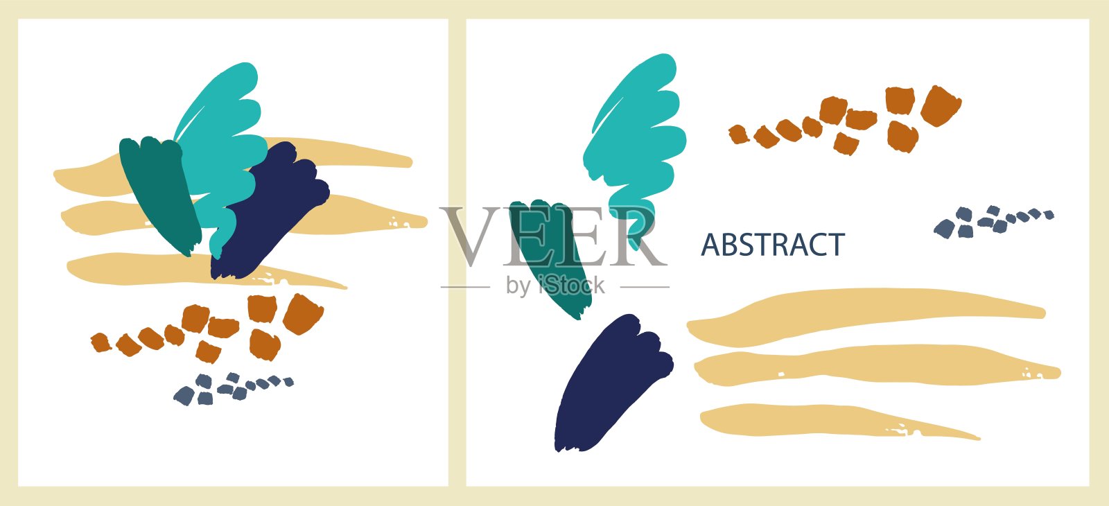 向量抽象插图。水彩和水粉孤立在白色背景。矢量装饰祝贺或邀请设计背景，优雅现代插画图片素材