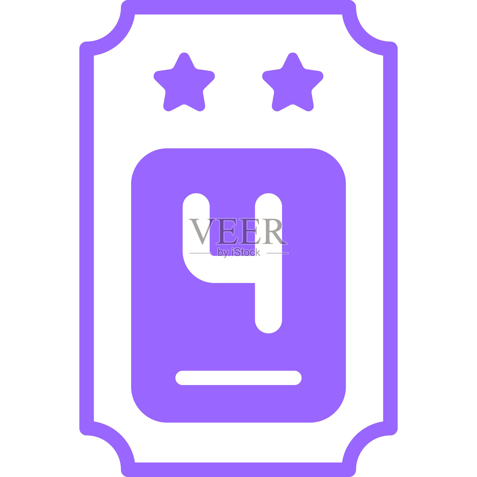 票，通过颜色线图标，矢量设计美国独立日图标。插画图片素材