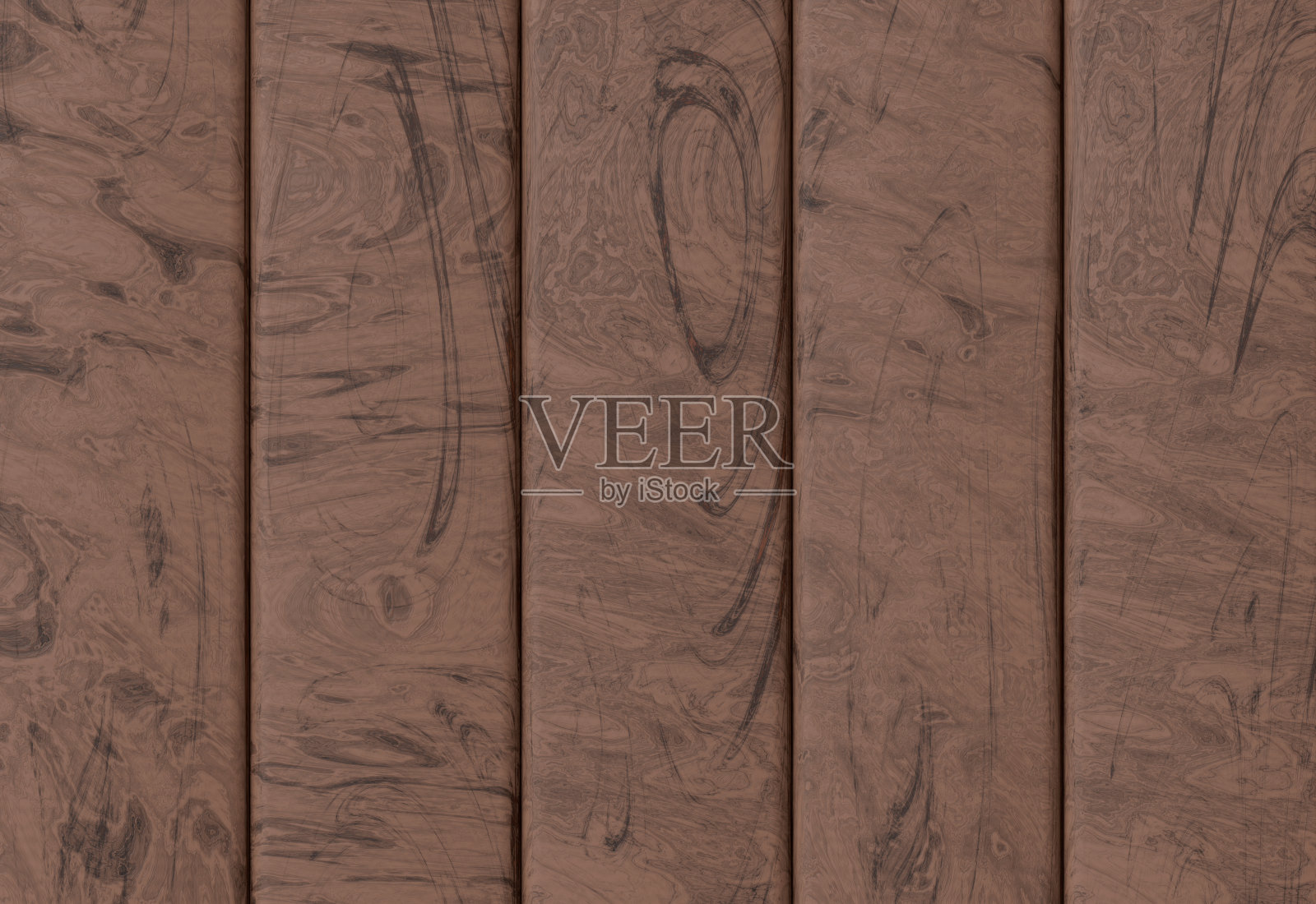 木制桌子与圆角的边缘产品植入。深色的木质纹理，带有古老的自然图案。3 d渲染插图。照片摄影图片