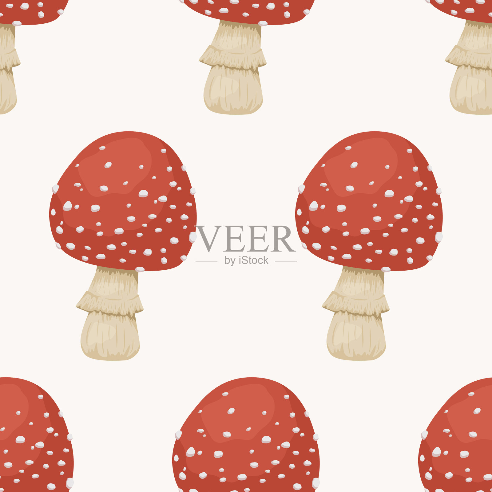 无缝图案与有毒不可食用插画图片素材