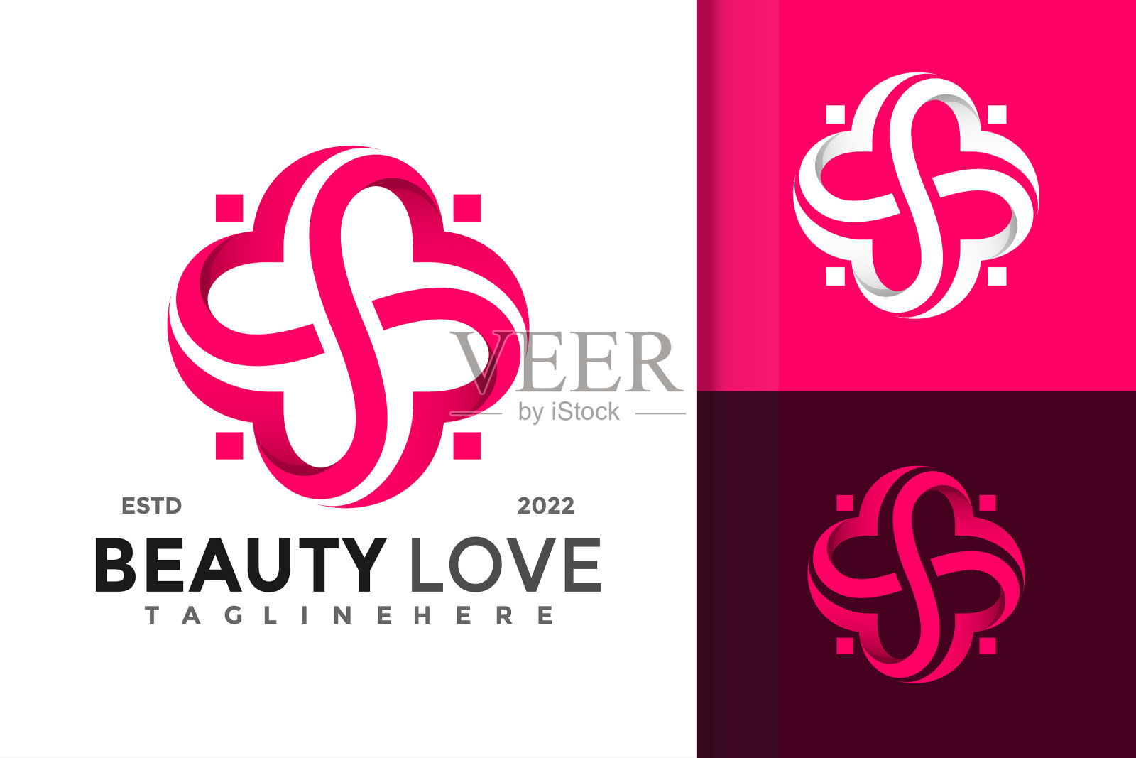 信心爱标志设计模板。插画图片素材