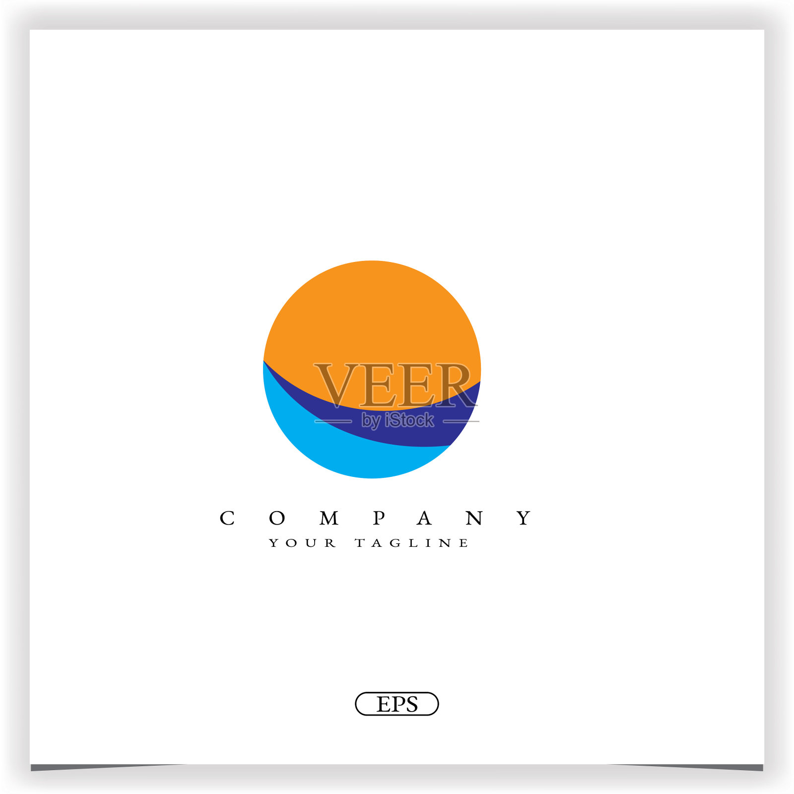 圈海标志溢价优雅模板eps 10插画图片素材