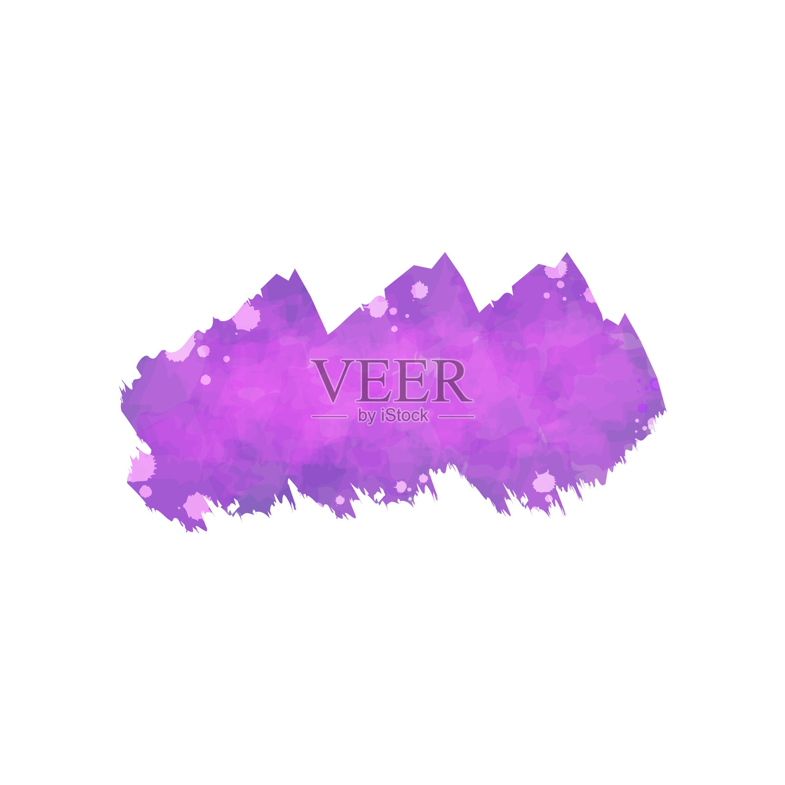 紫色水彩画笔设计插画图片素材