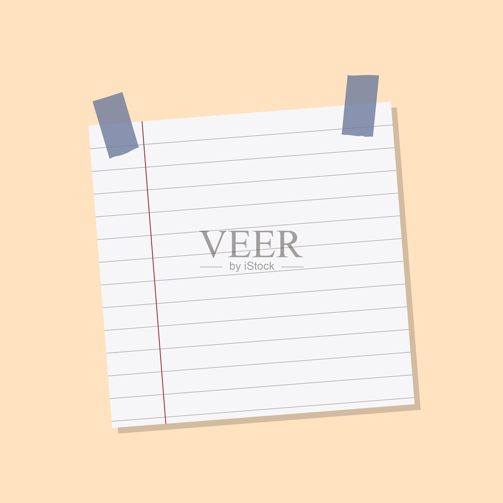 灰色衬里的信纸杂志贴纸插画图片素材