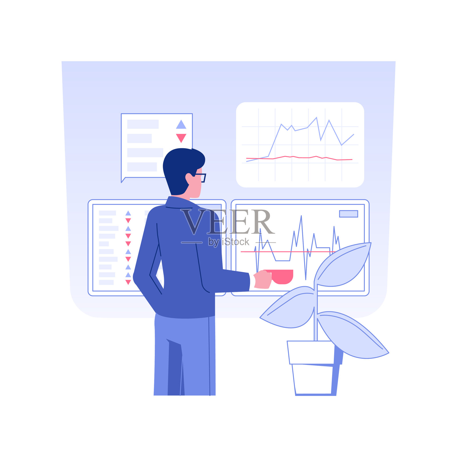 财务分析孤立概念设计元素图片