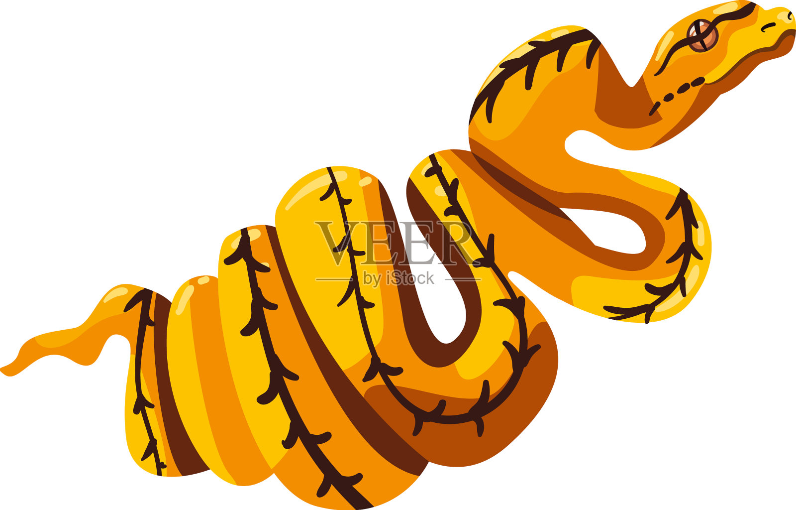 平金蛇图案设计元素图片