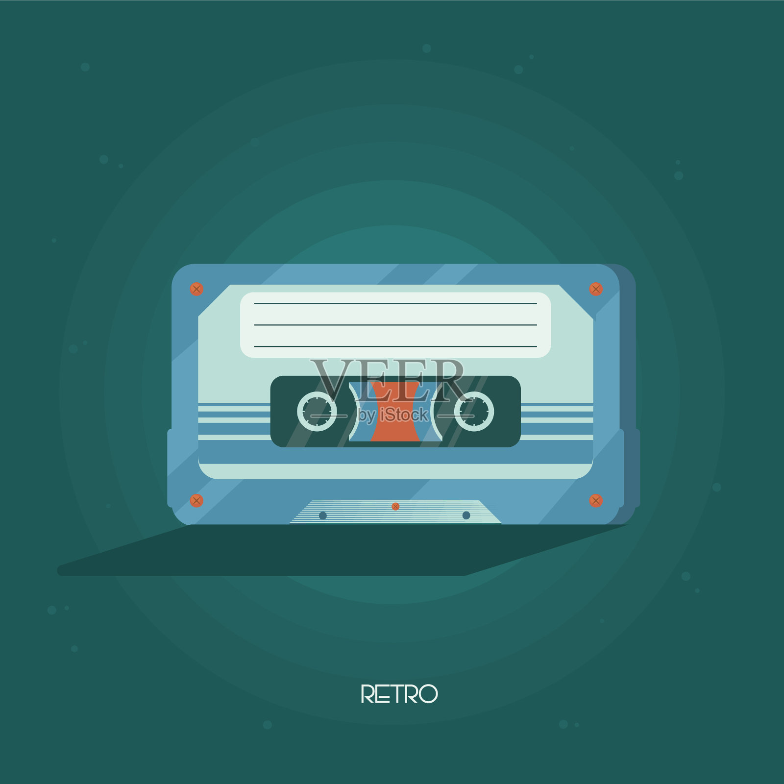 复古的盒式海报插画图片素材