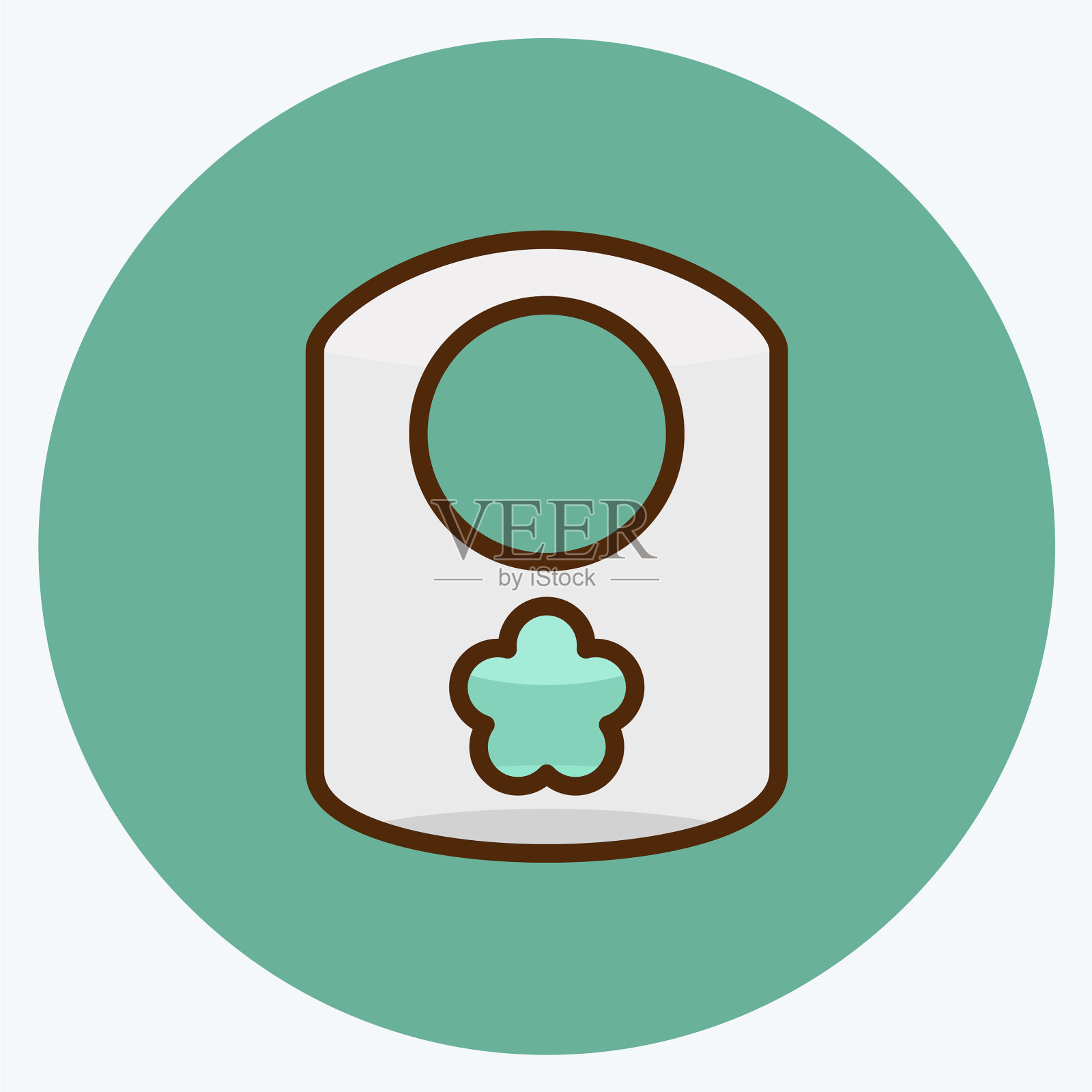 图标婴儿围兜适合儿童符号平风格图标素材