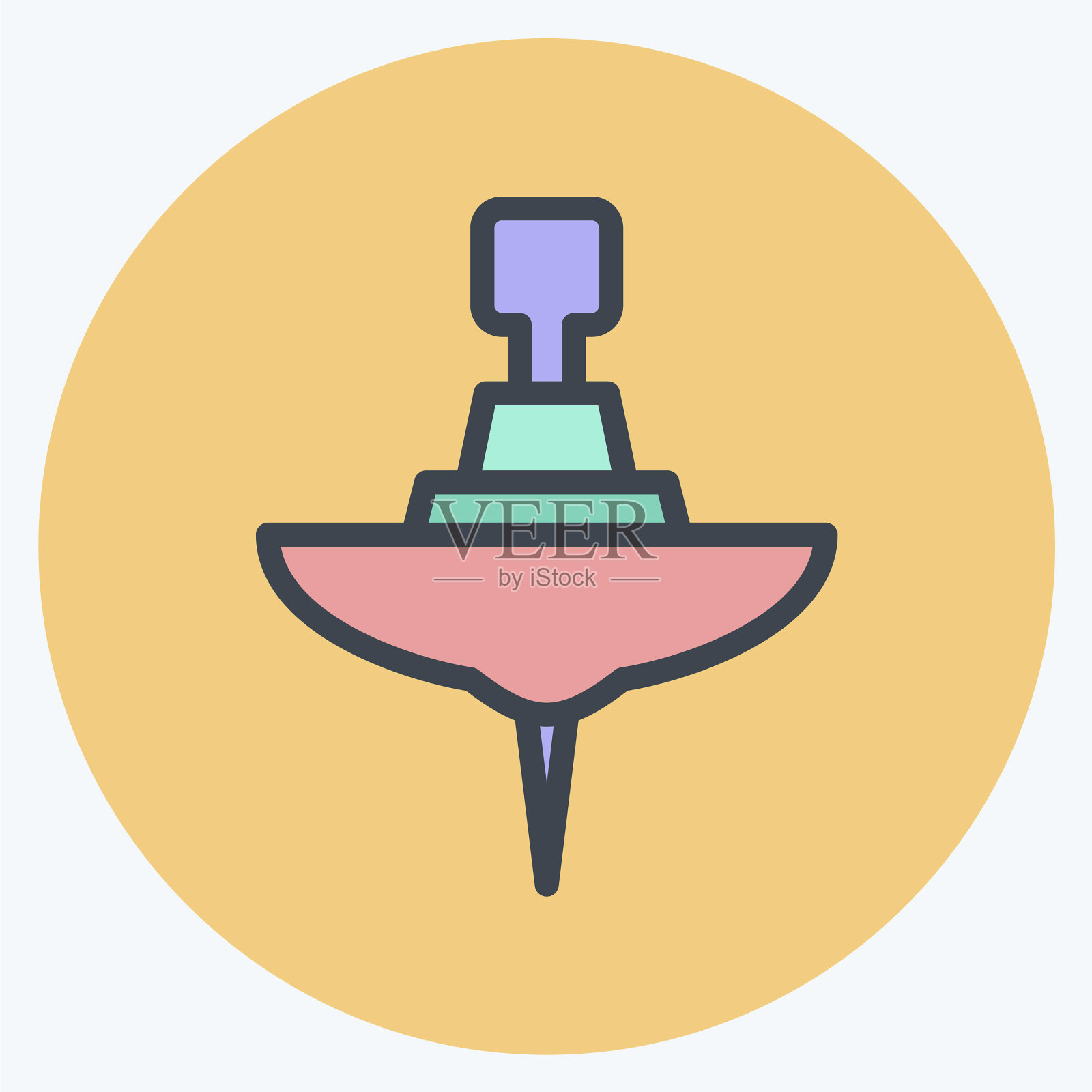 图标哼哼顶适合孩子的标志色插画图片素材