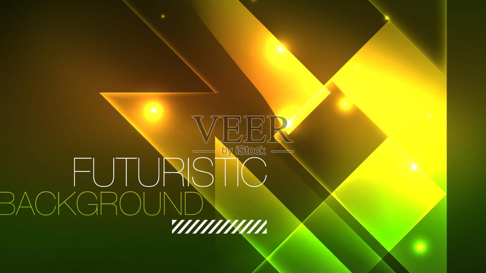 背景霓虹灯发光线条和几何形状插画图片素材