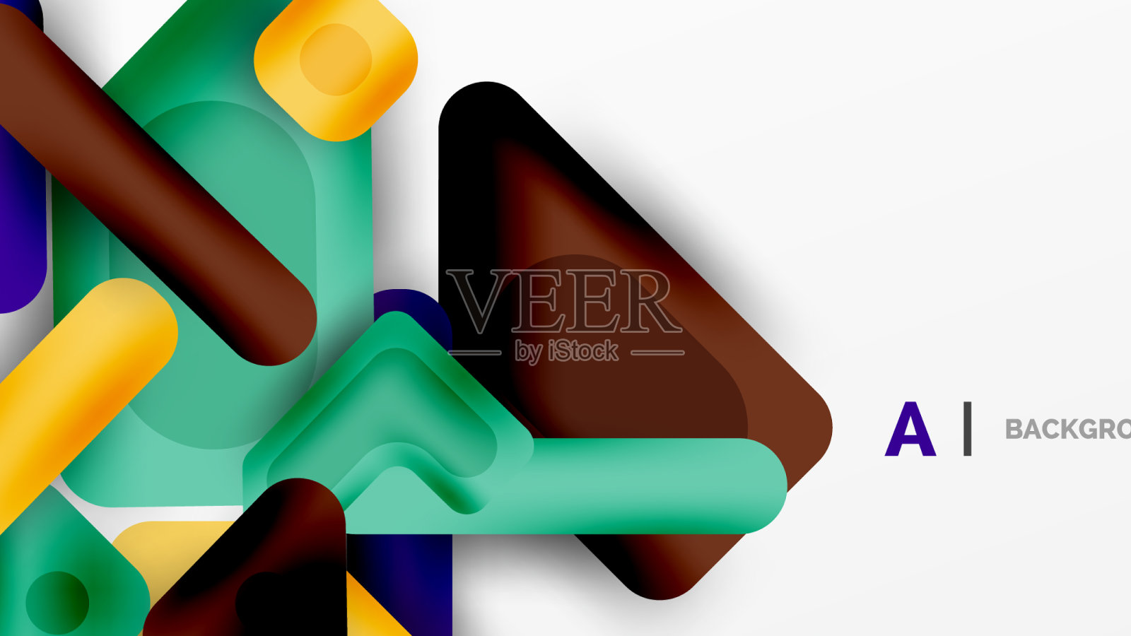 五颜六色的几何形状，线条，正方形和插画图片素材