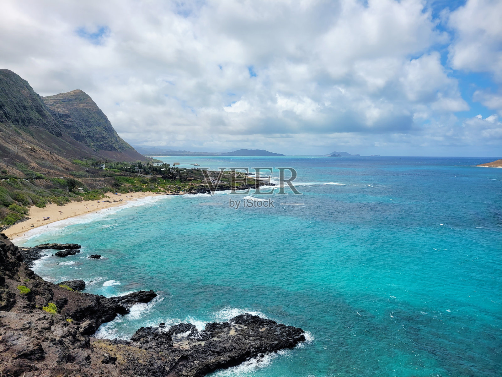 夏威夷的海滩，Makapuu海滩照片摄影图片