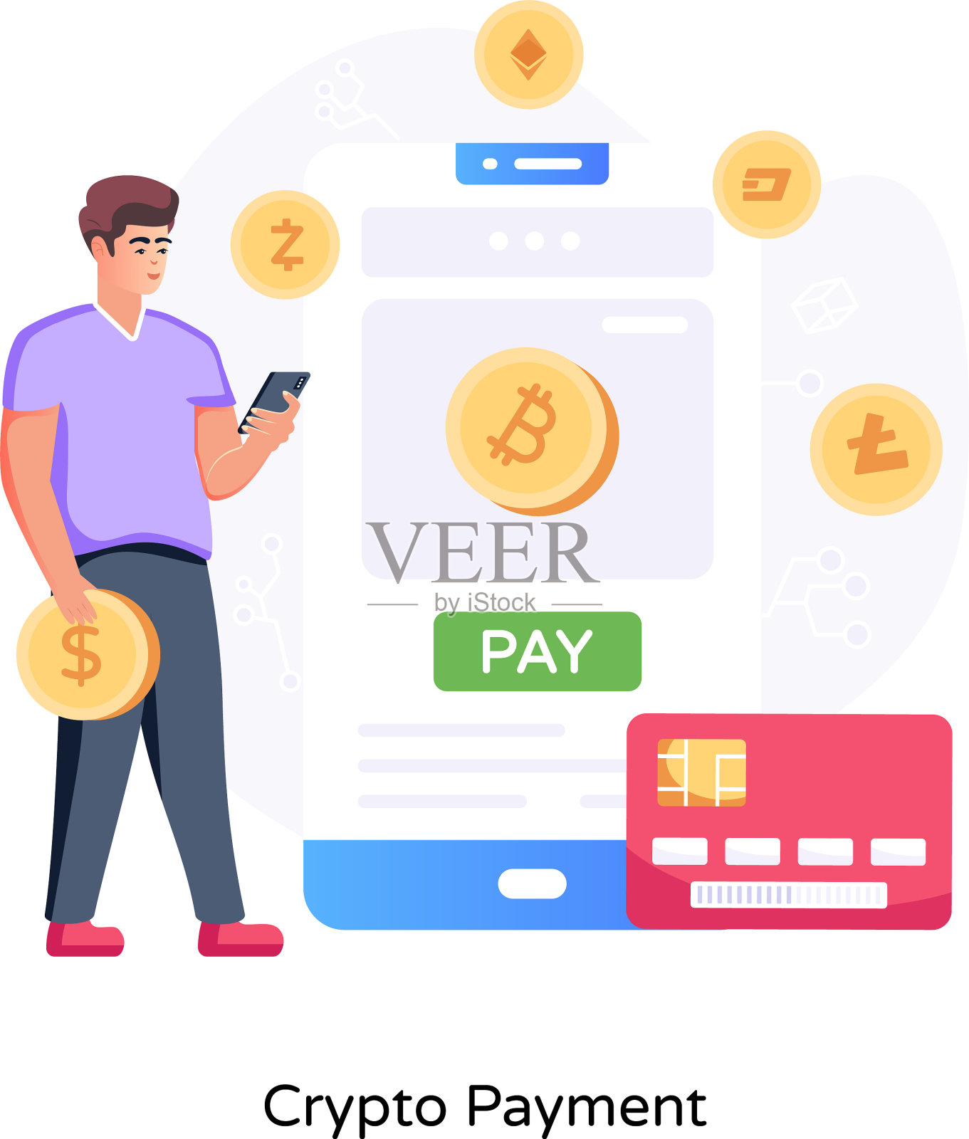 支付密码插画图片素材