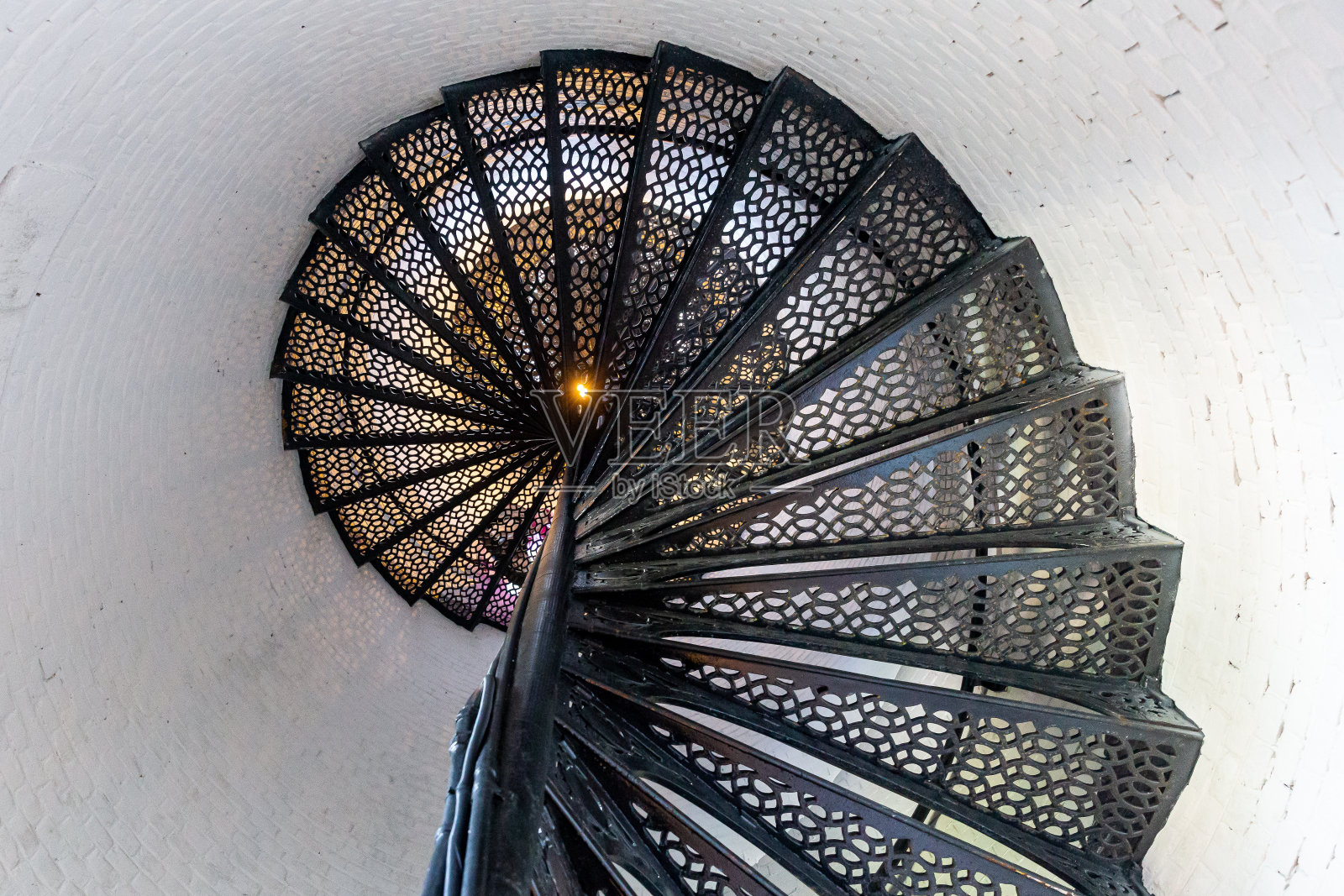 彭萨科拉灯塔内的螺旋楼梯照片摄影图片