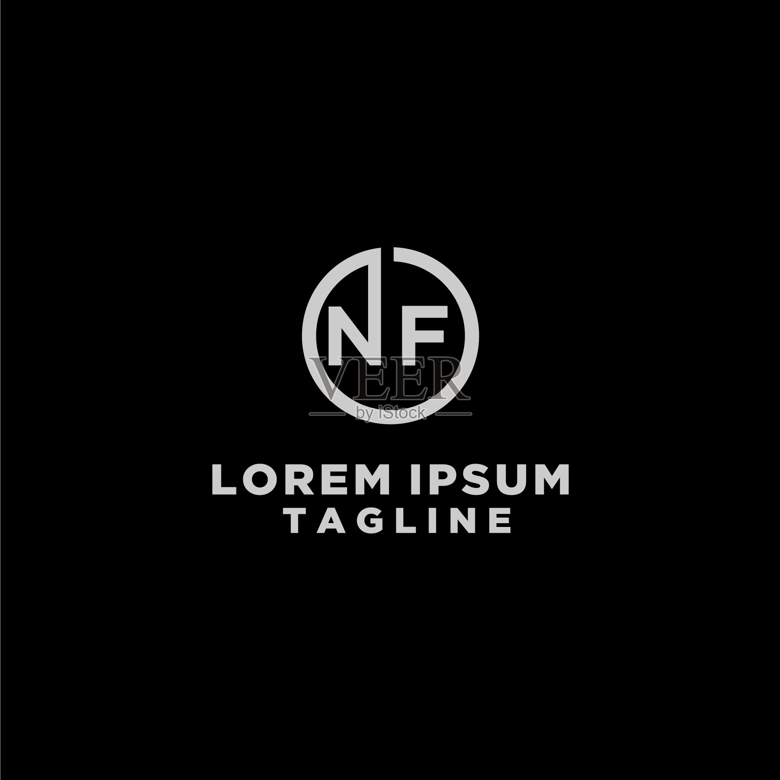 nf圆的标志插画图片素材