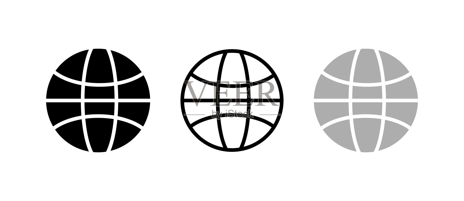 Web图标设置。网页图标网页设计符号。互联网世界的向量。图标素材