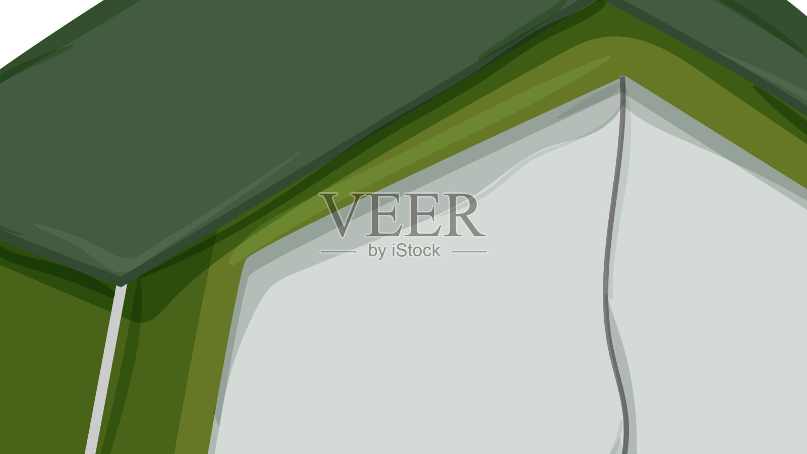 夏季帐篷营地颜色图标插画图片素材