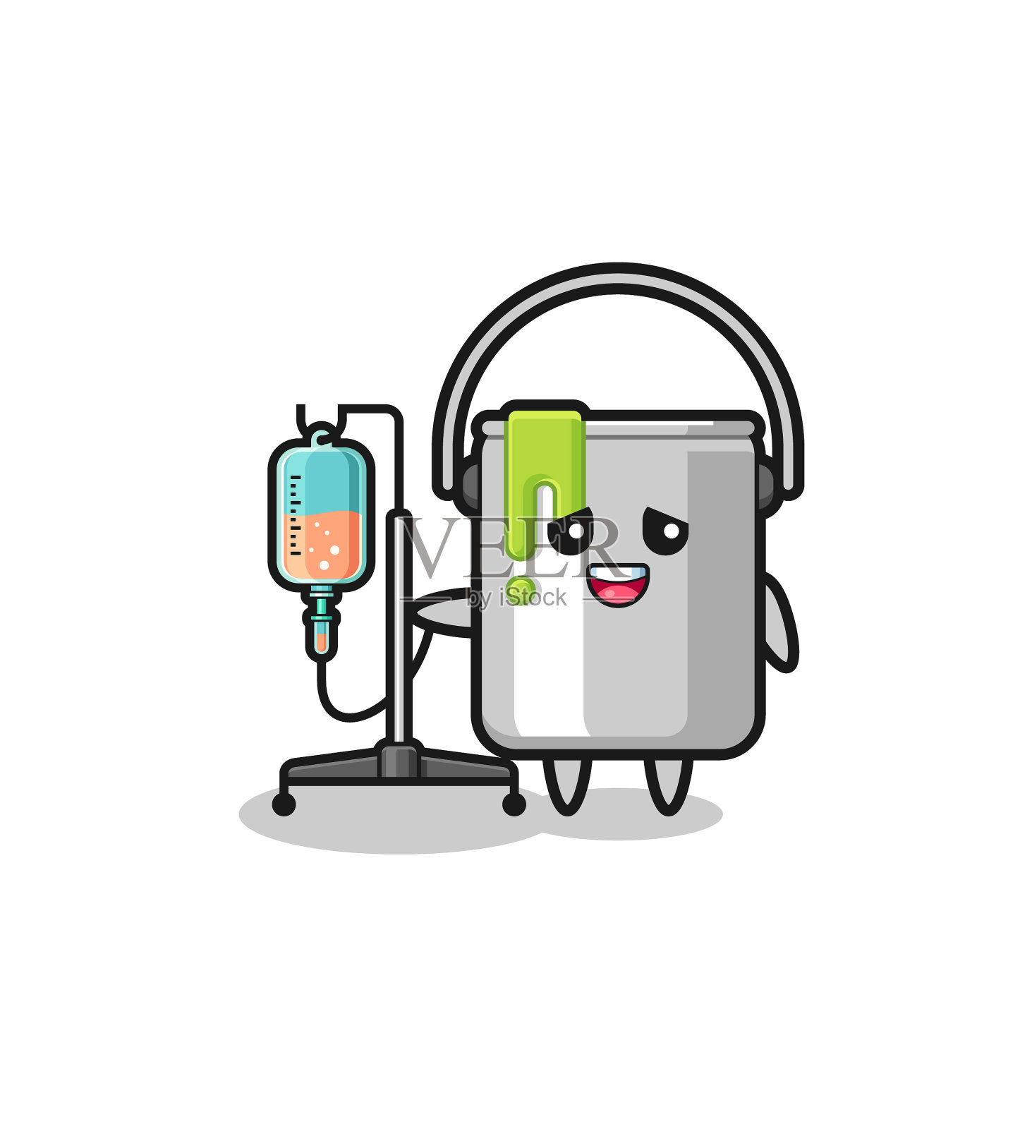 可爱的油漆锡字符站灌注设计元素图片