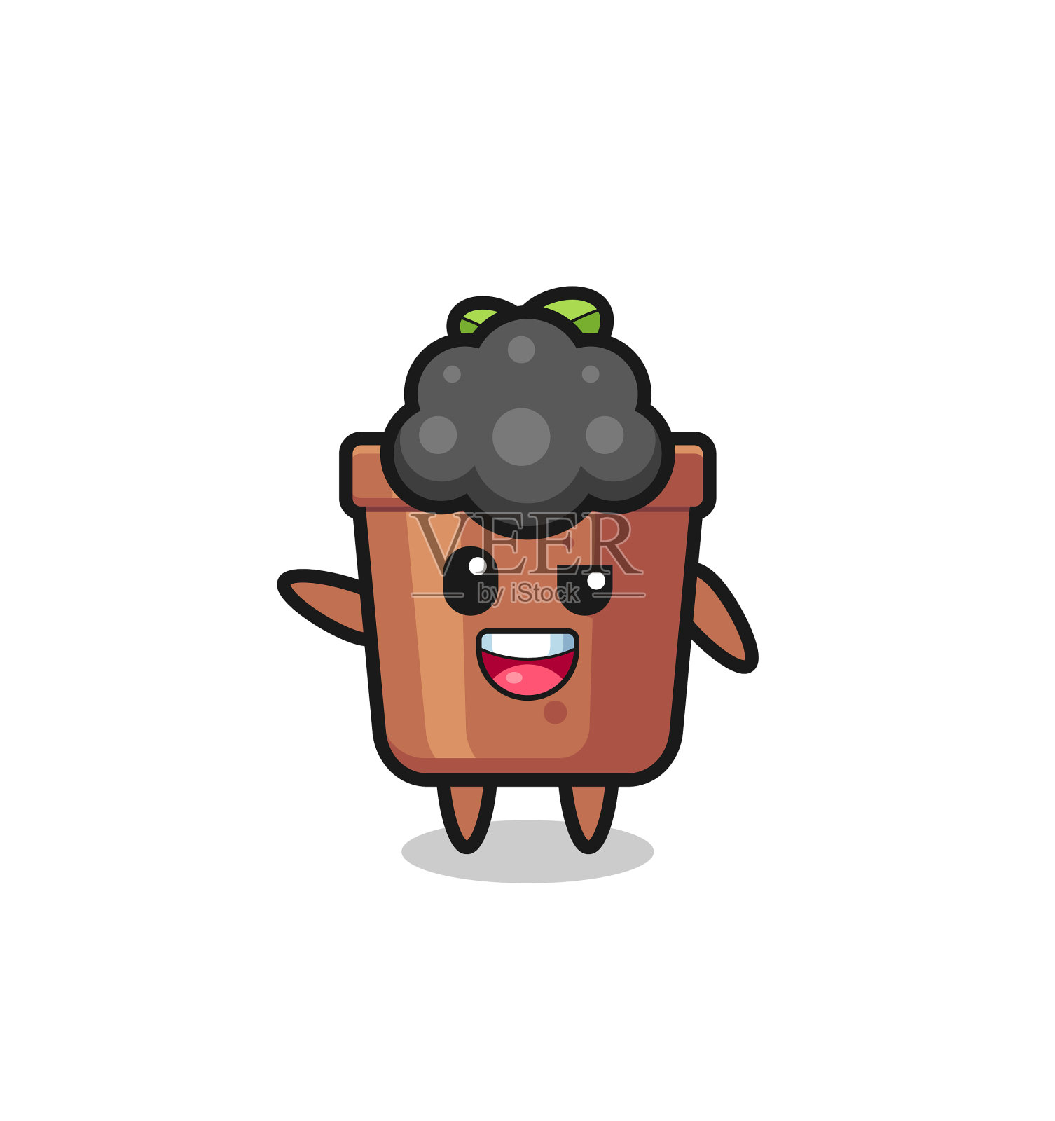 花盆角色为非洲男孩设计元素图片