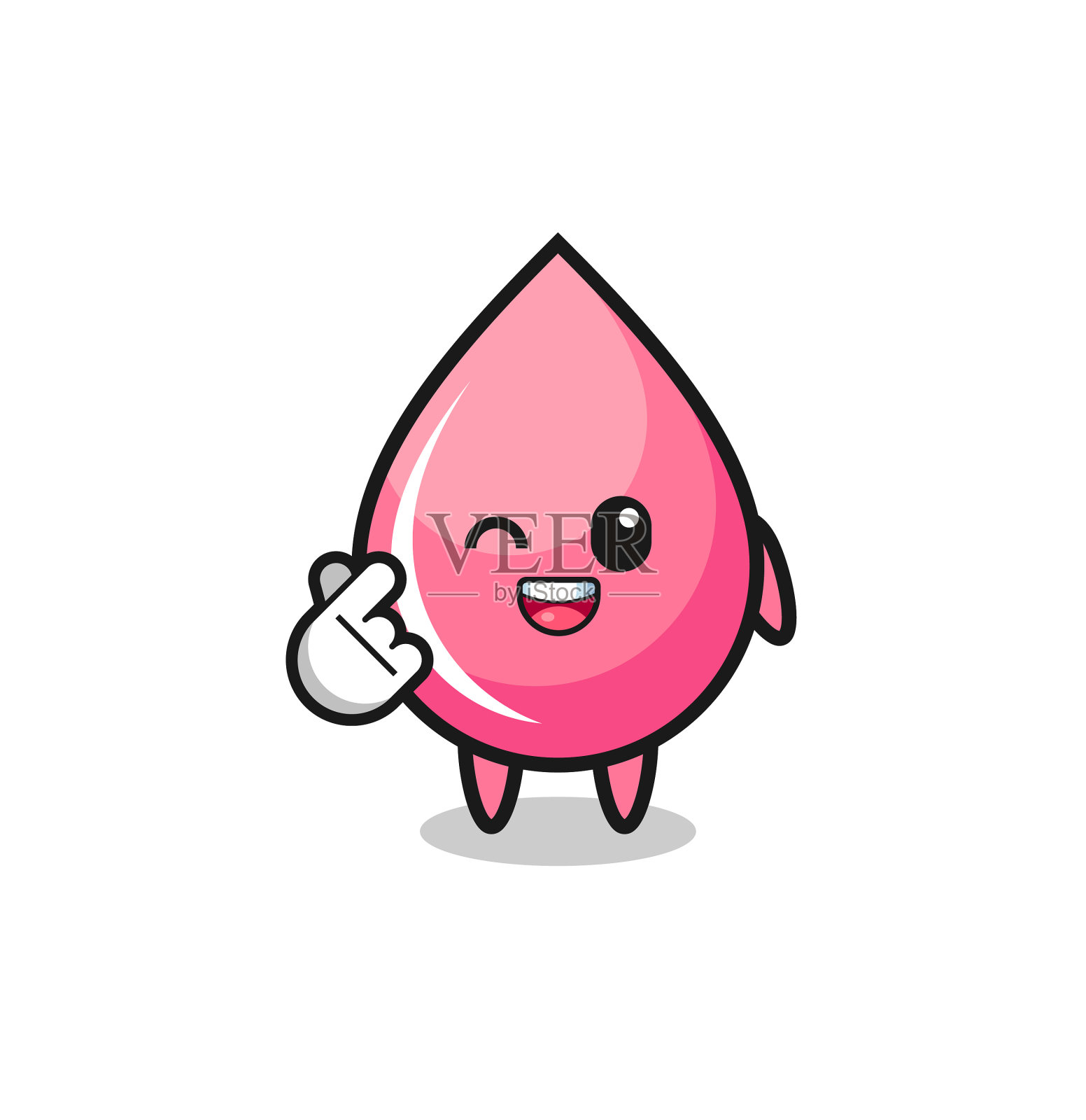 草莓汁滴字做韩文设计元素图片