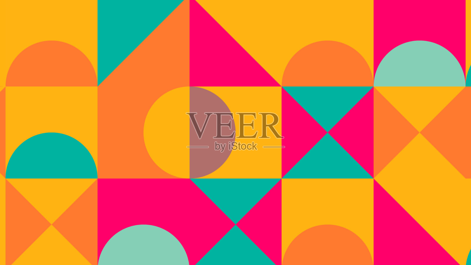 具有几何形状的抽象无缝图案插画图片素材