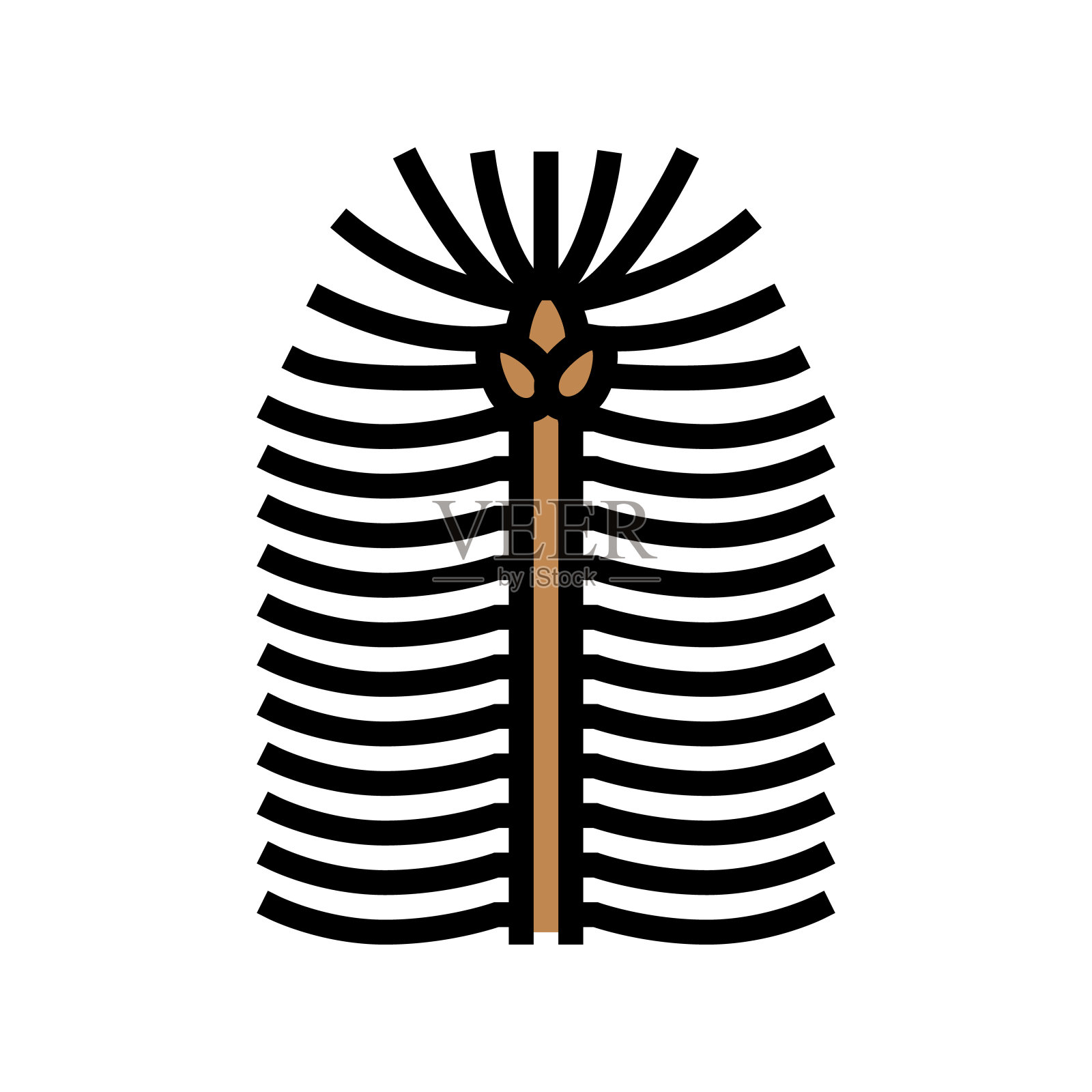 松叶颜色图标矢量插图插画图片素材