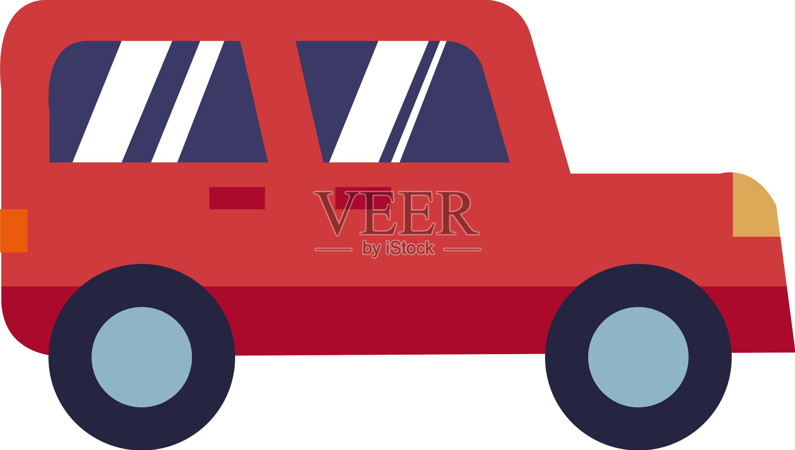 红色小汽车玩具设计元素图片