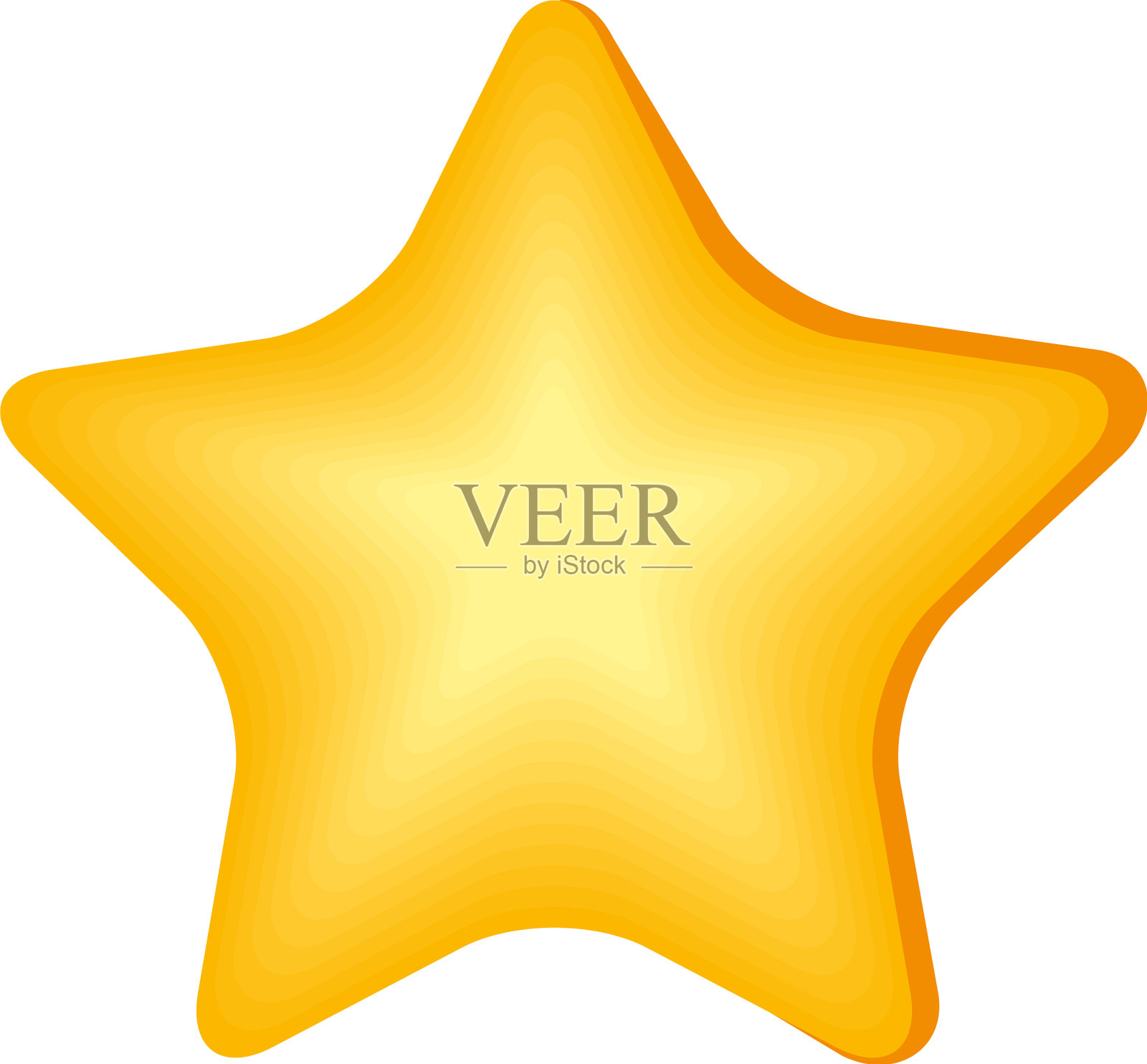 黄色恒星的象征设计元素图片