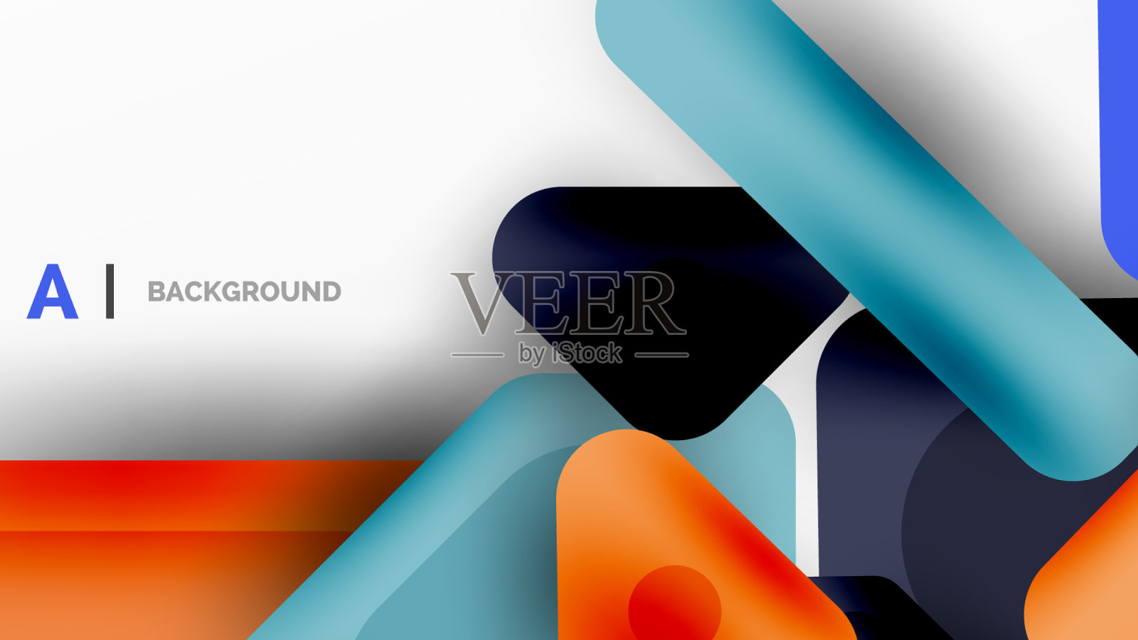 五颜六色的几何形状，线条，正方形和插画图片素材