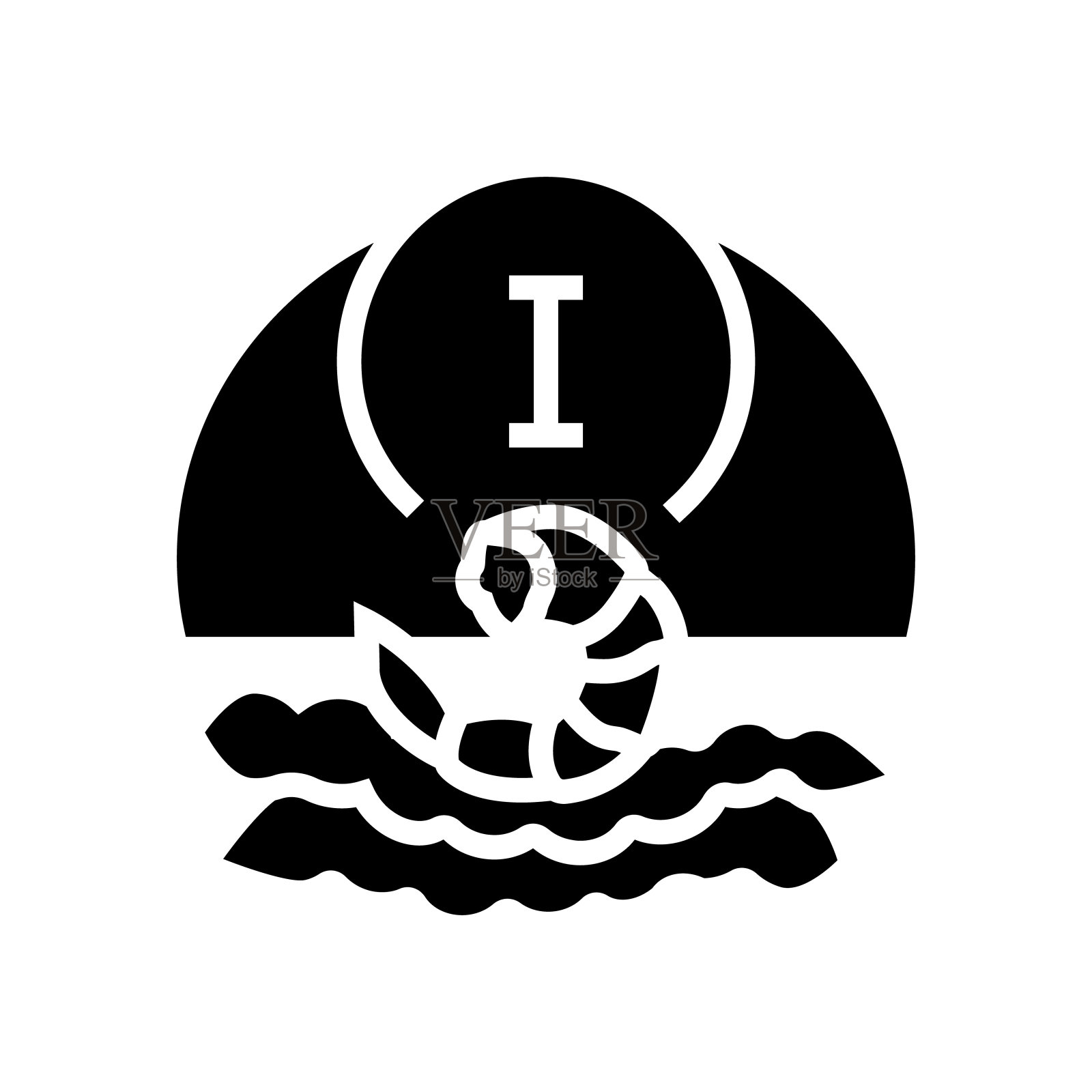 我海鲜维他命字形图标矢量插图图标素材