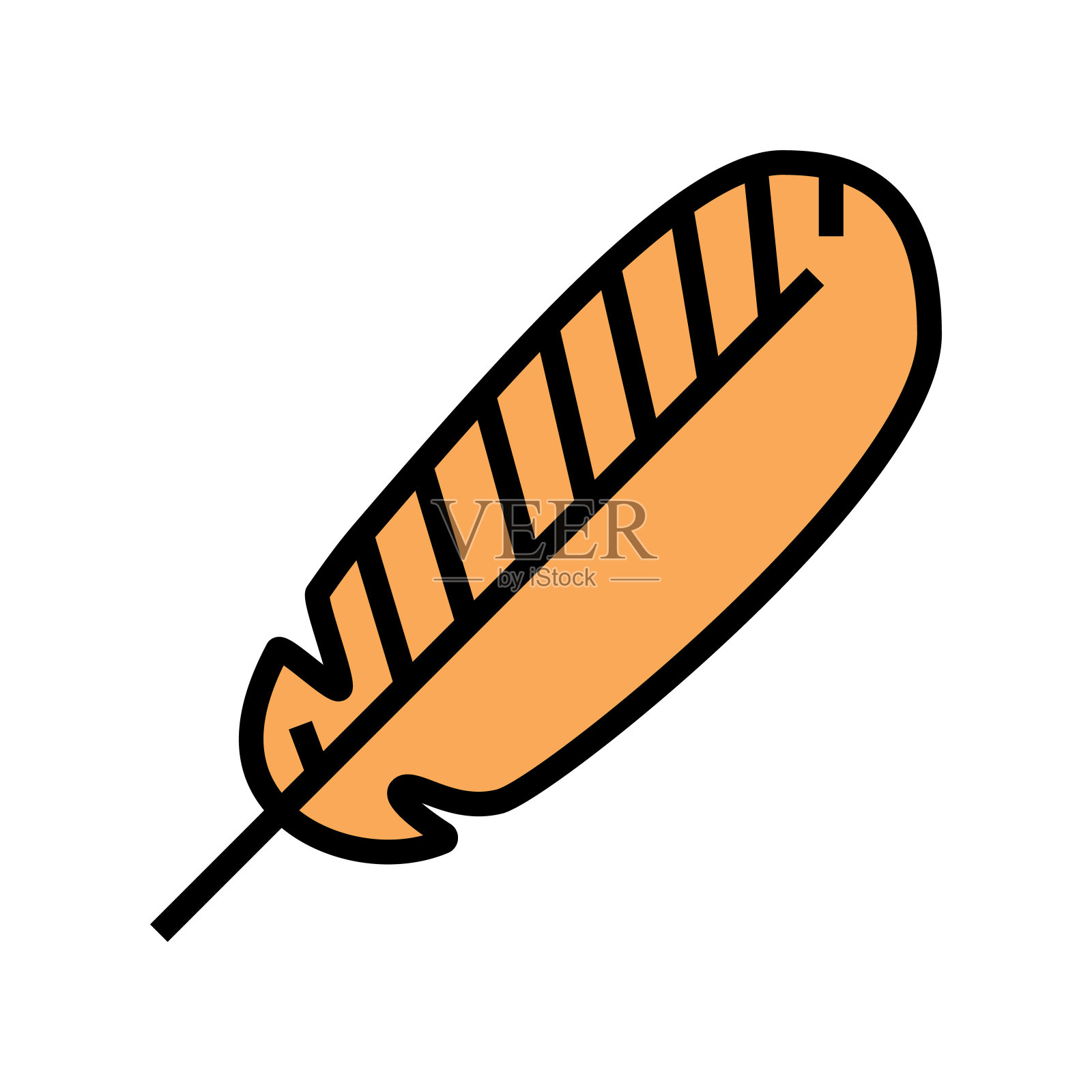 抽象羽毛柔软蓬松的颜色图标矢量插图插画图片素材