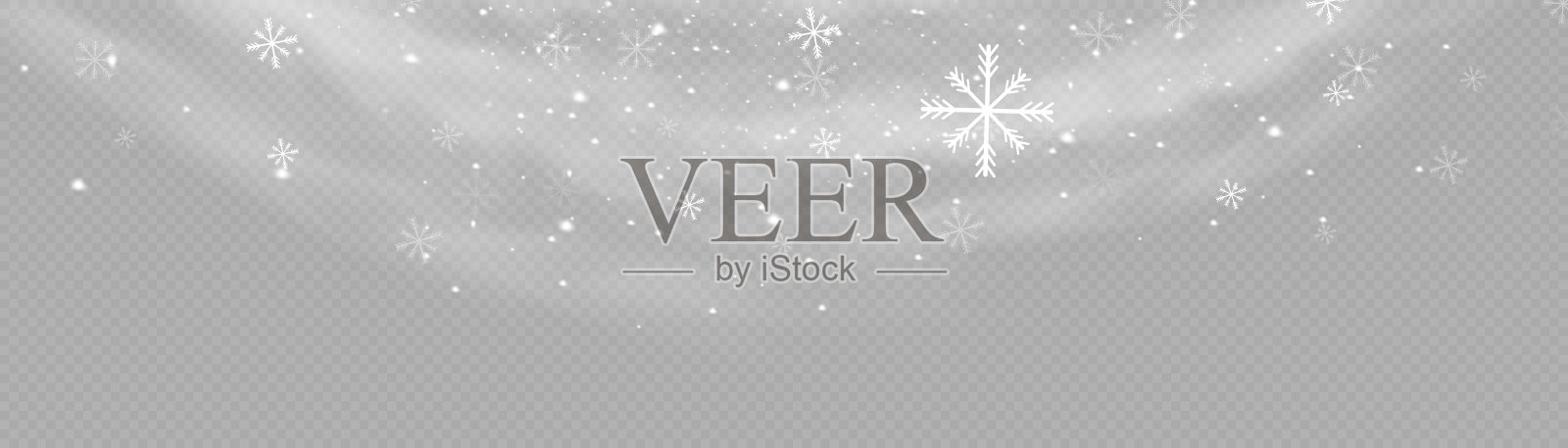 雪和风在透明的背景上插画图片素材