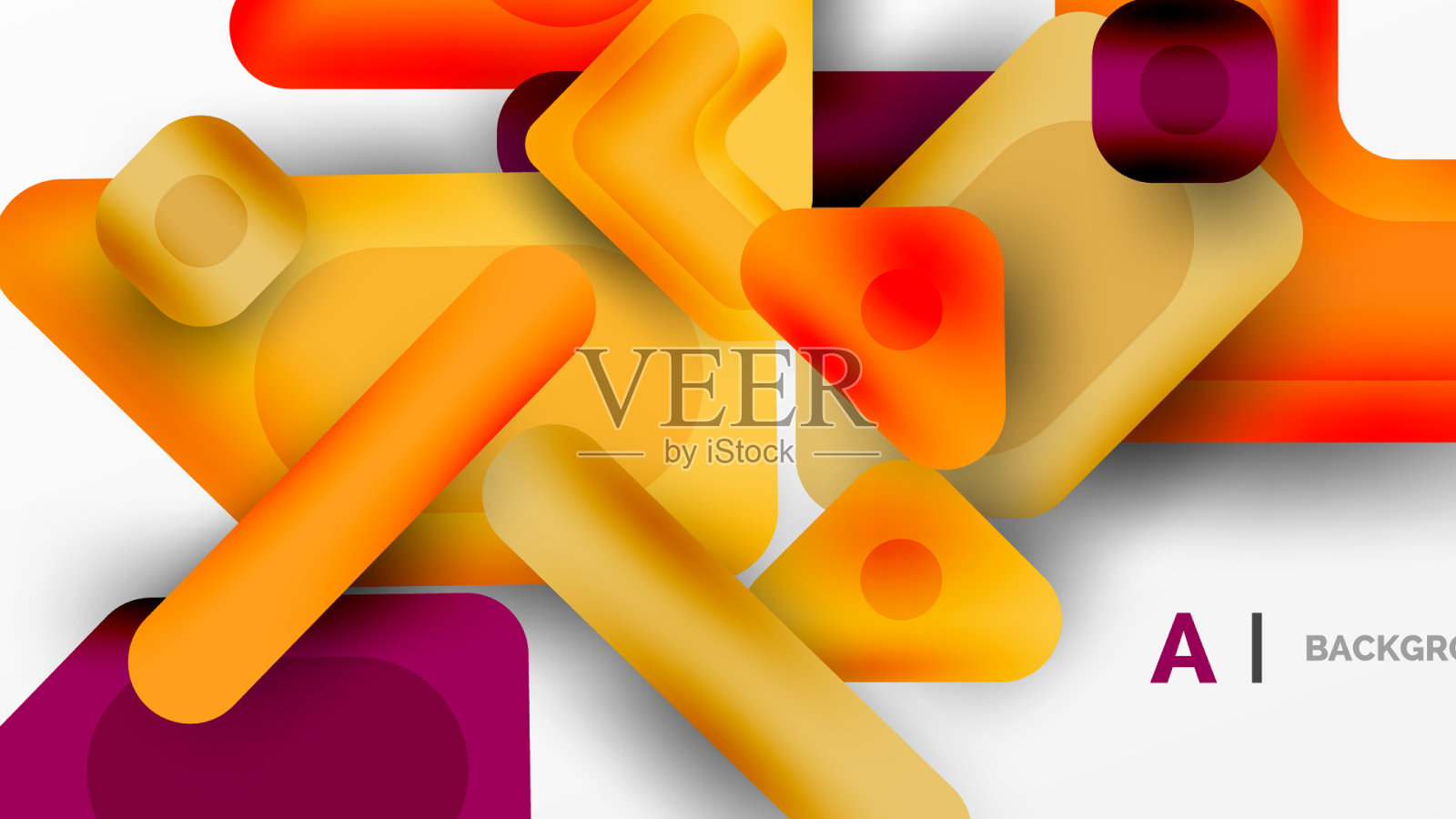 五颜六色的几何形状，线条，正方形和插画图片素材