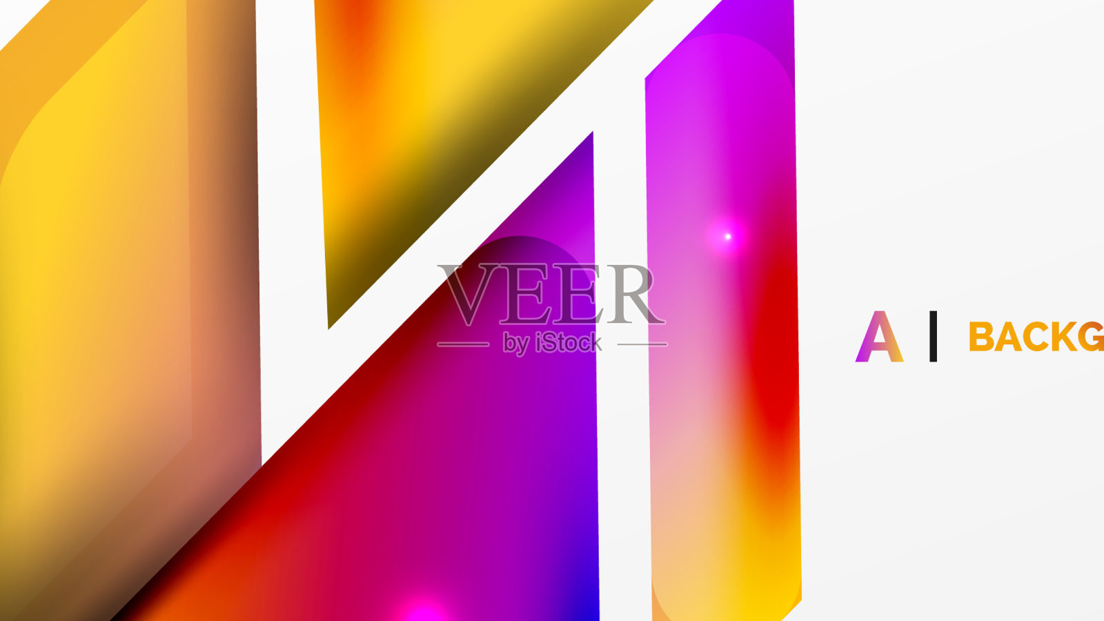 抽象背景简单的颜色几何形状插画图片素材