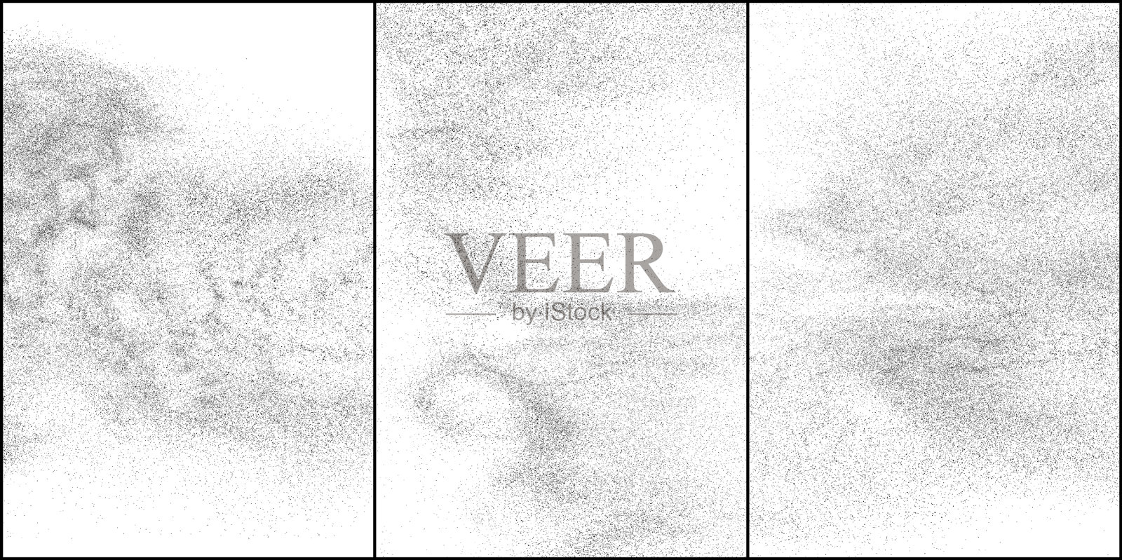 一套做旧的黑色纹理插画图片素材