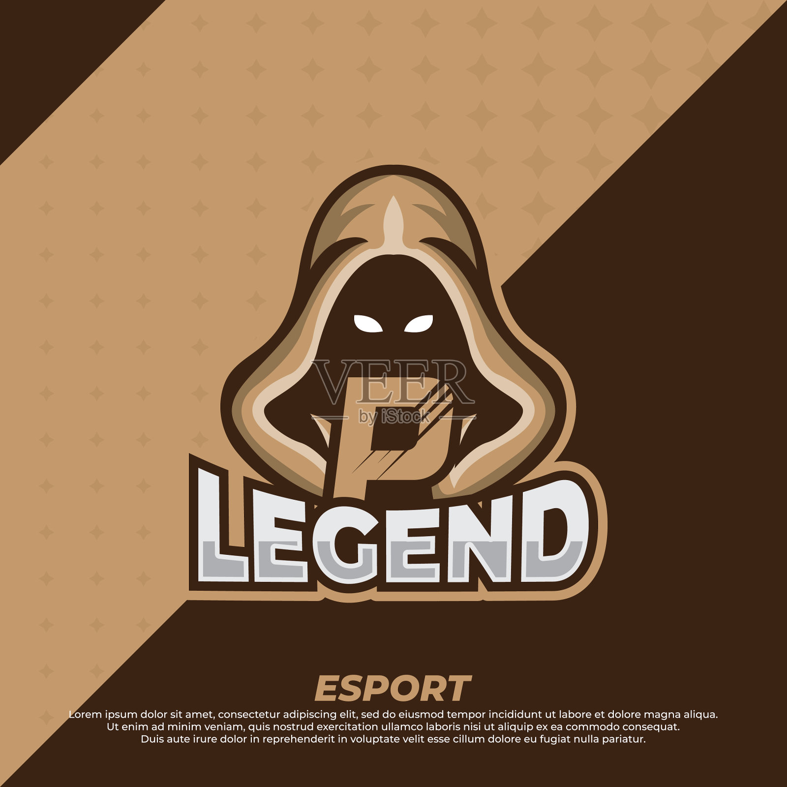 男人在兜帽毛衣字母p电子竞技设计玩家插画图片素材