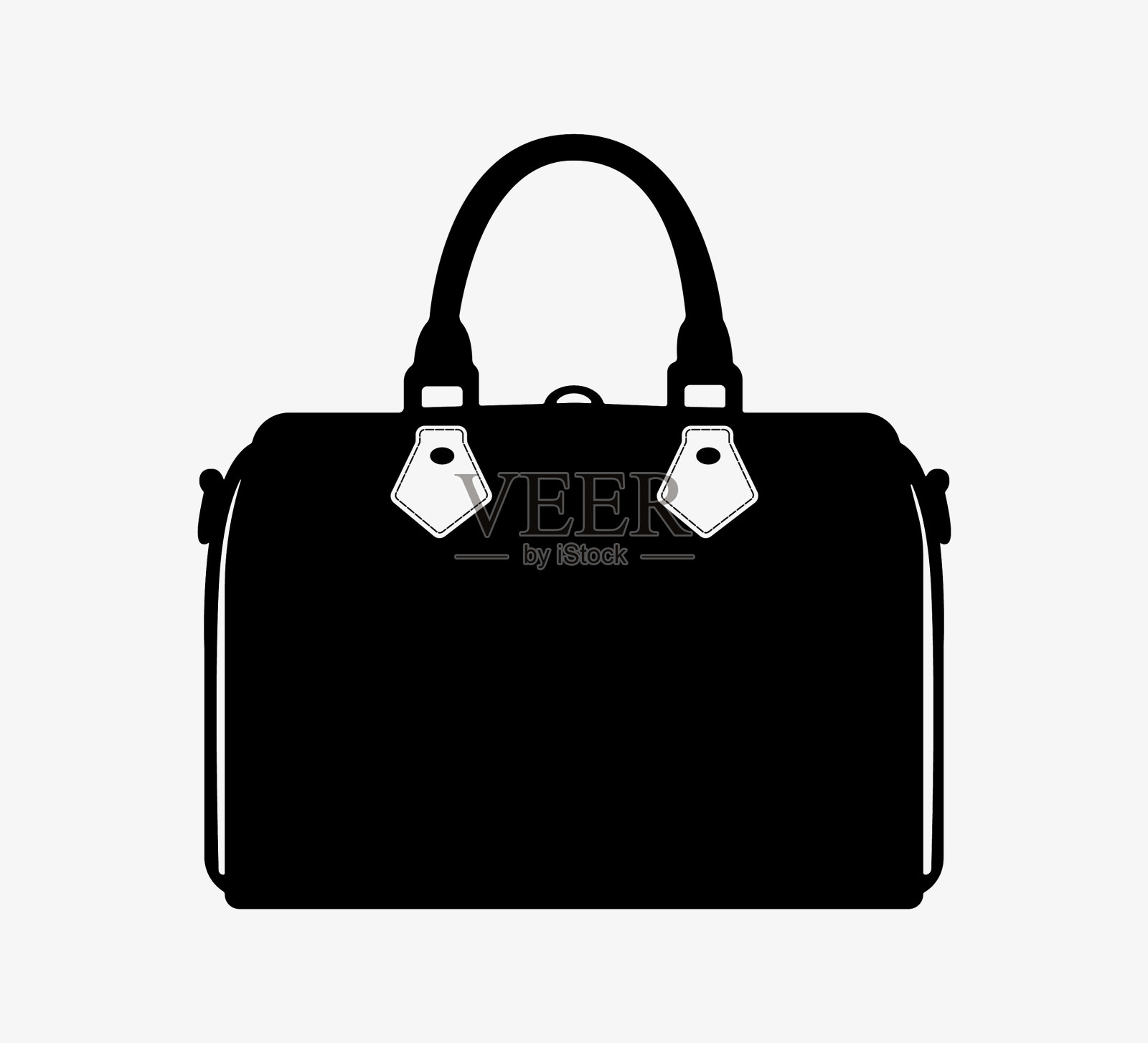 手提袋剪影女装手袋插画图片素材