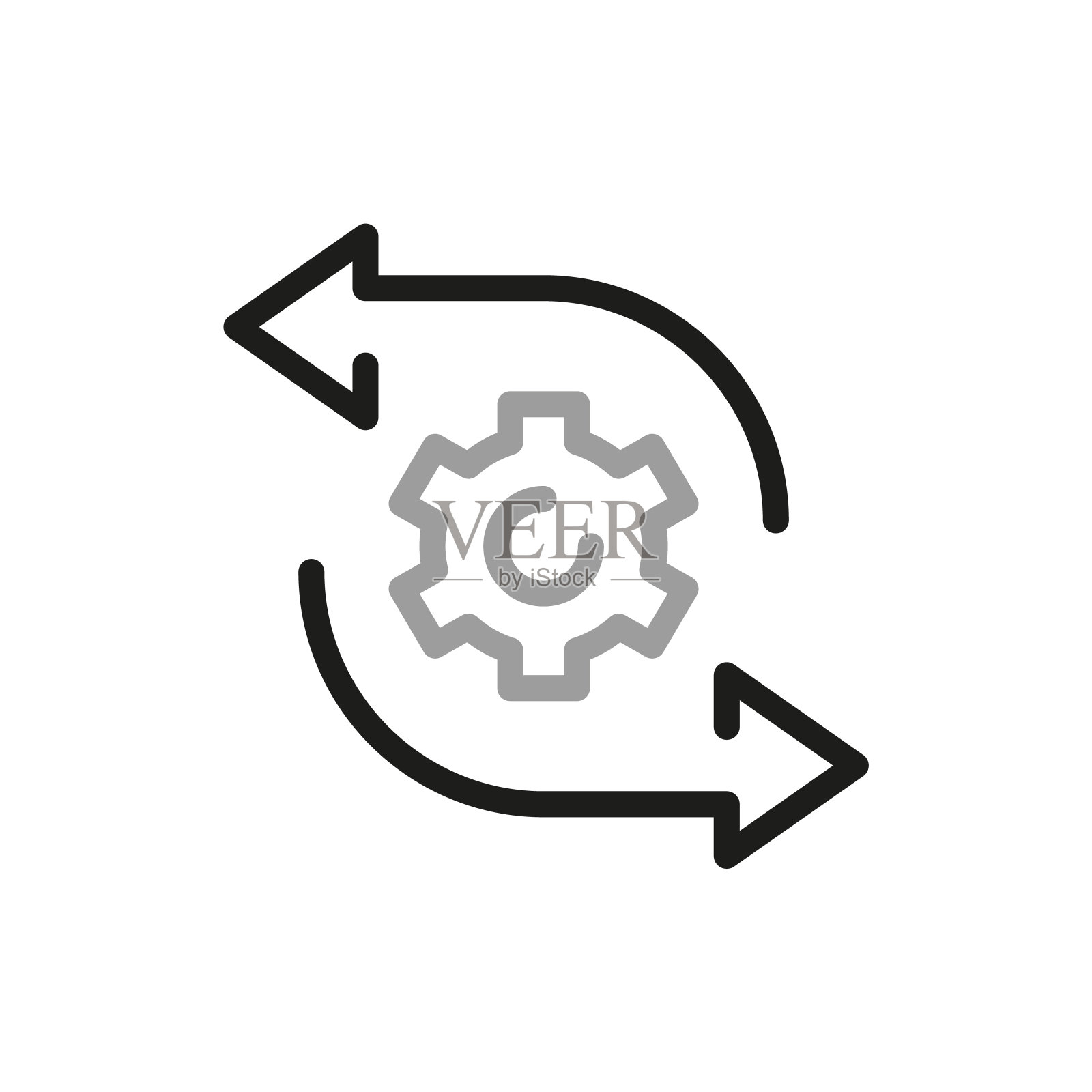 大数据分析细线图标。数据处理为网站和手机应用GUI勾勒象形图。数字分析简单的UI, UX矢量图标。矢量插图。图标素材