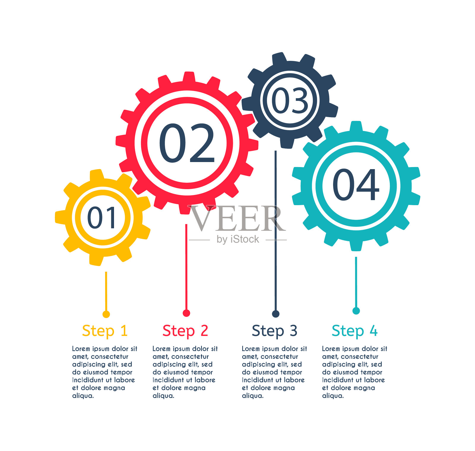 信息图元素图进度条扁平化插画图片素材