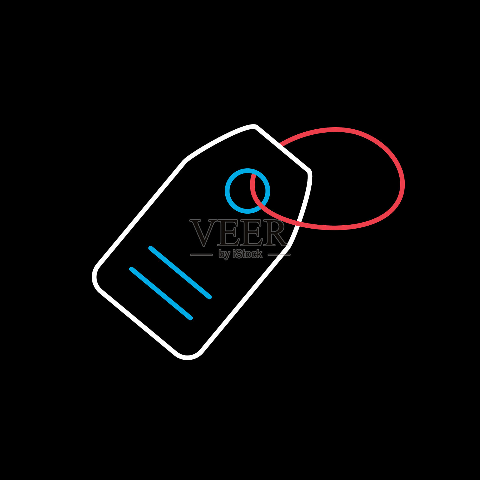 标签图标孤立的黑色价格标签设计元素图片