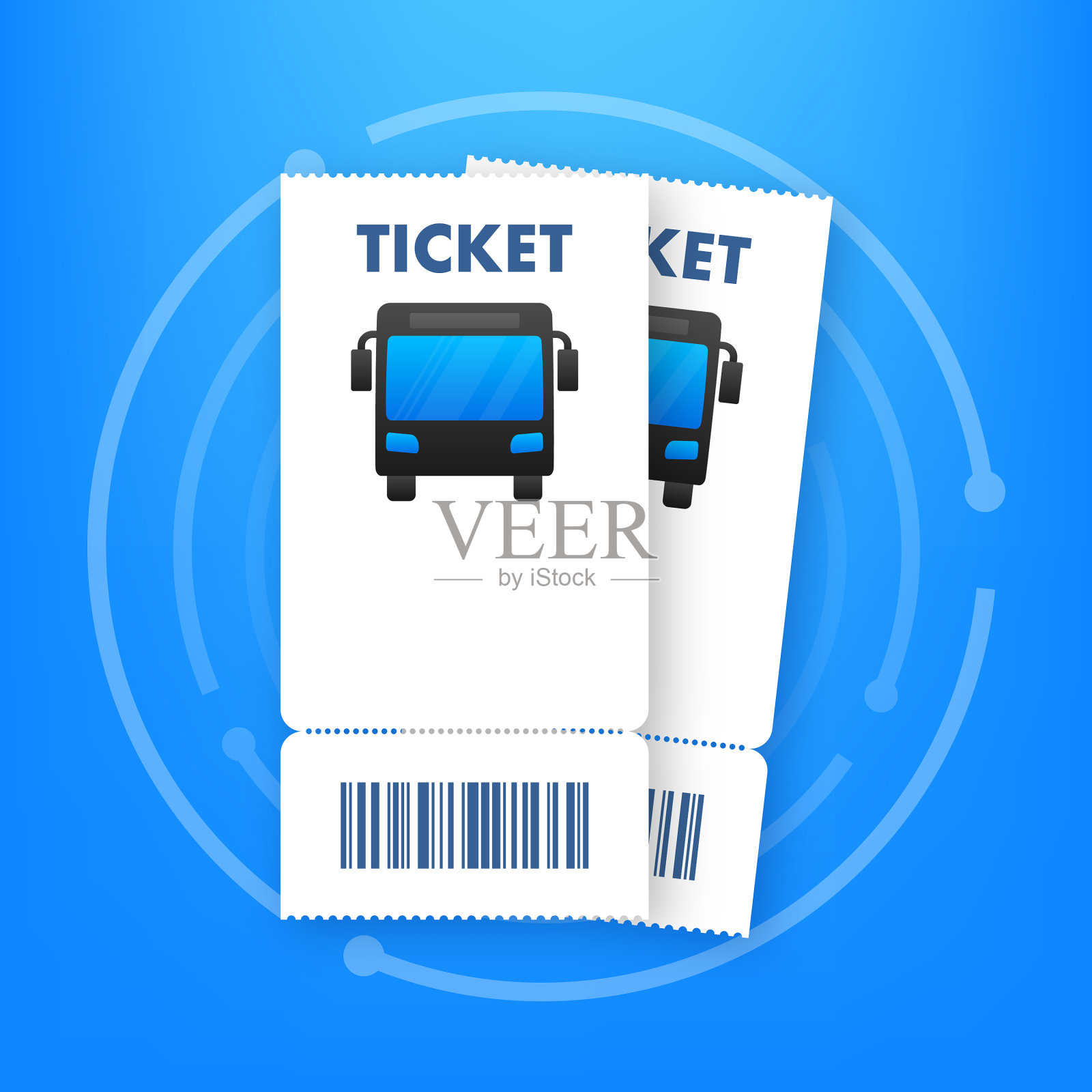 车票巴士的伟大设计，任何目的插画图片素材