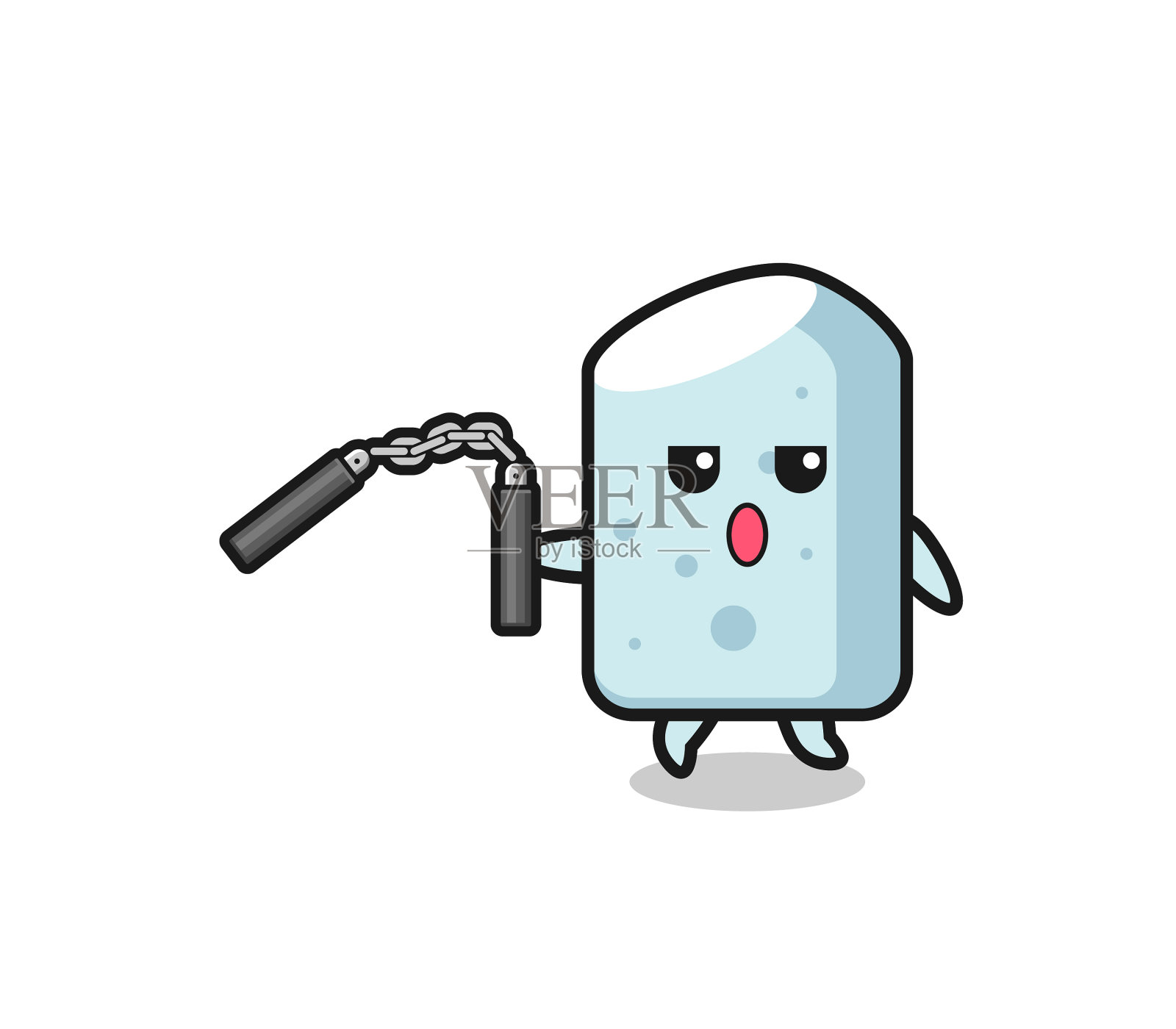 粉笔使用双节棍的漫画设计元素图片