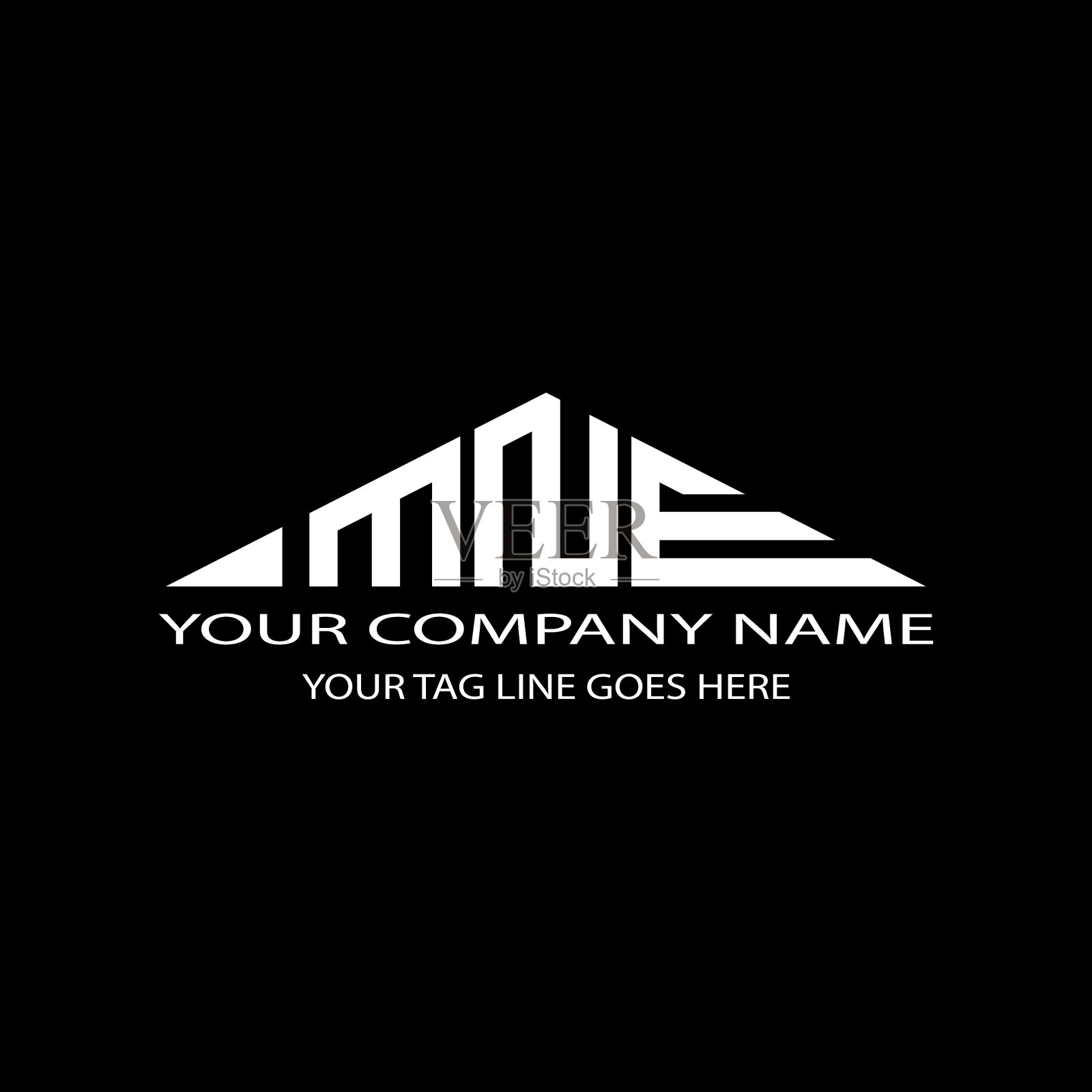 Mne字母logo创意设计与图形插画图片素材