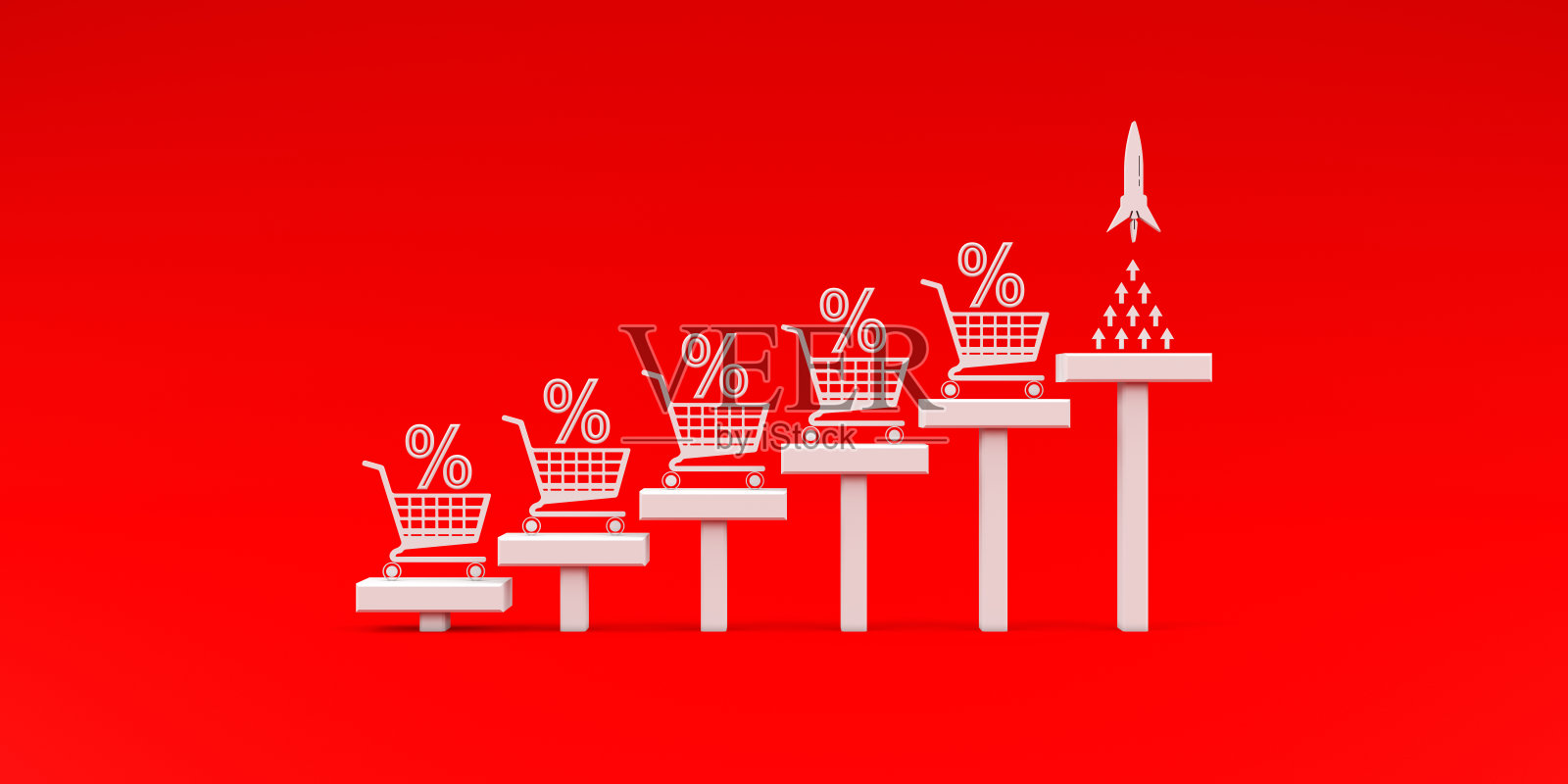 通货膨胀率增长曲线图照片摄影图片