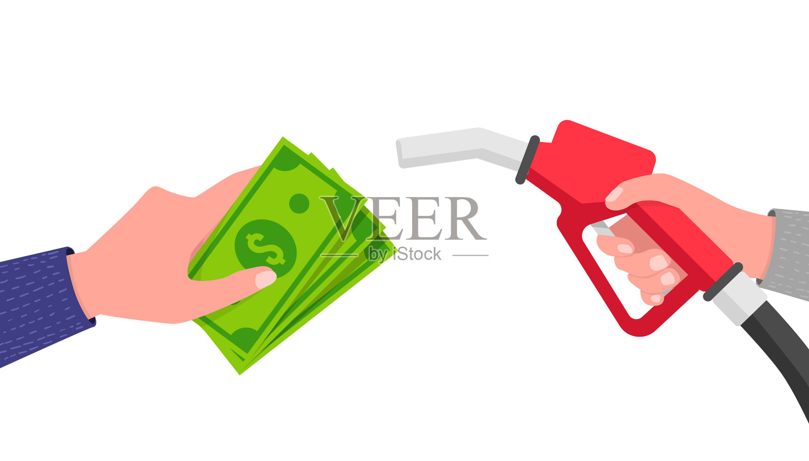 购买汽油概念燃油泵的燃料费设计元素图片