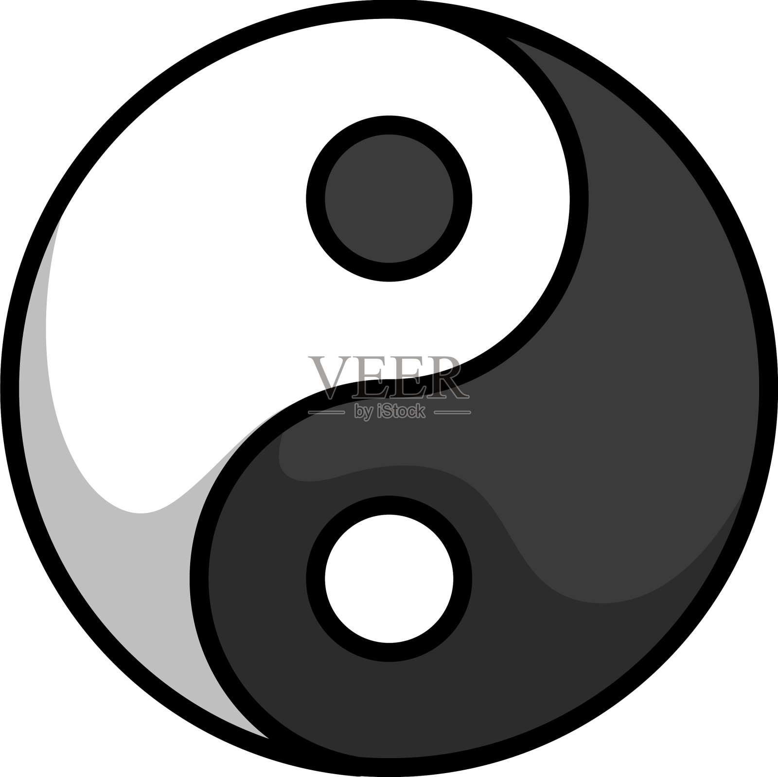 阴阳图标设计元素图片