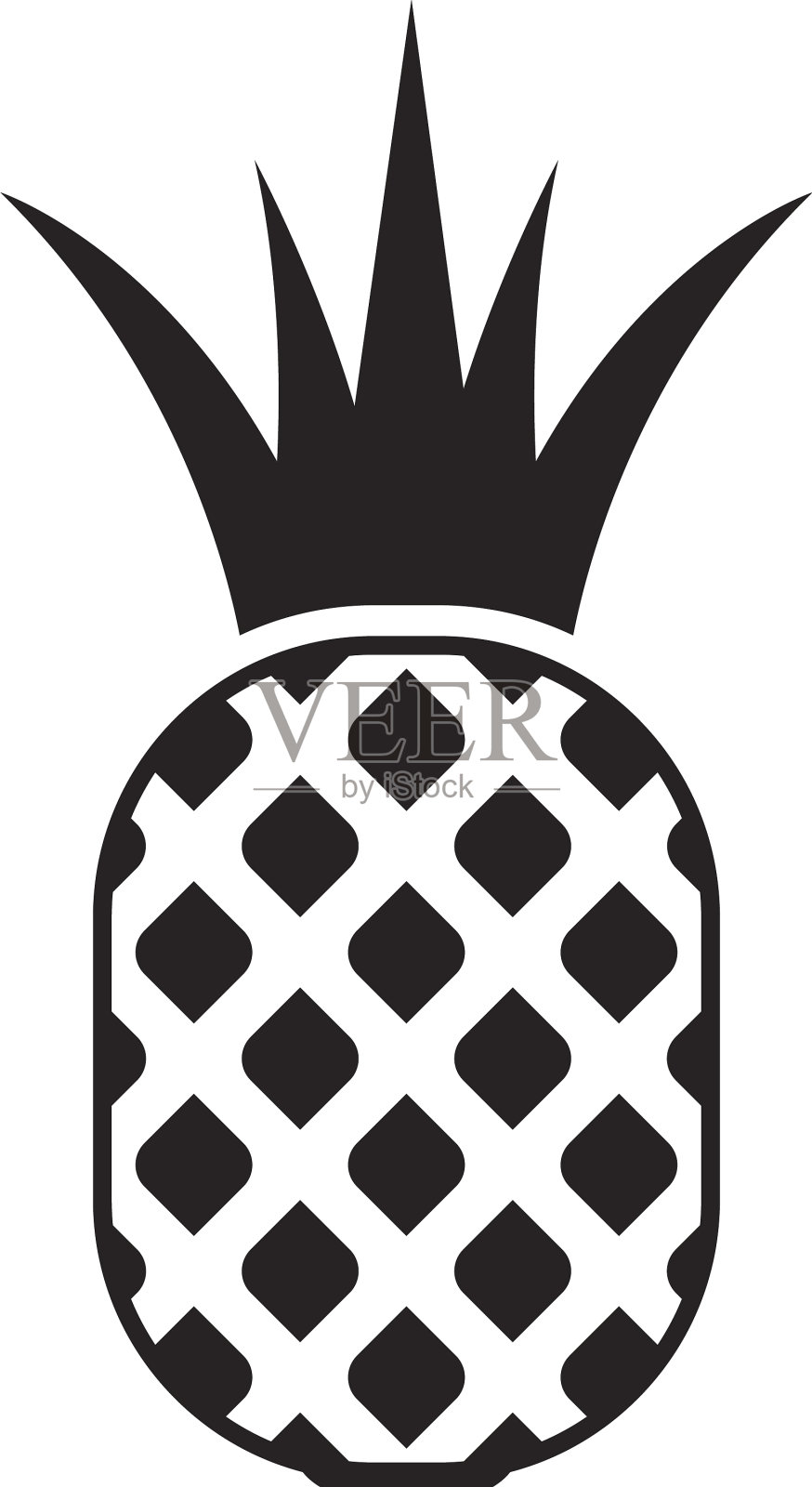 菠萝图标设计元素图片